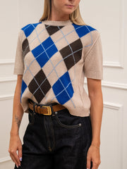 Maglia rombi mezza manica misto lana - HaveOne