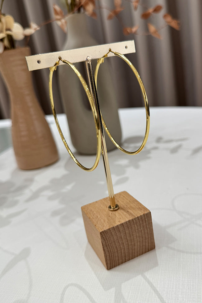 Orecchini maxi cerchio sottile oro - Calibro Shop