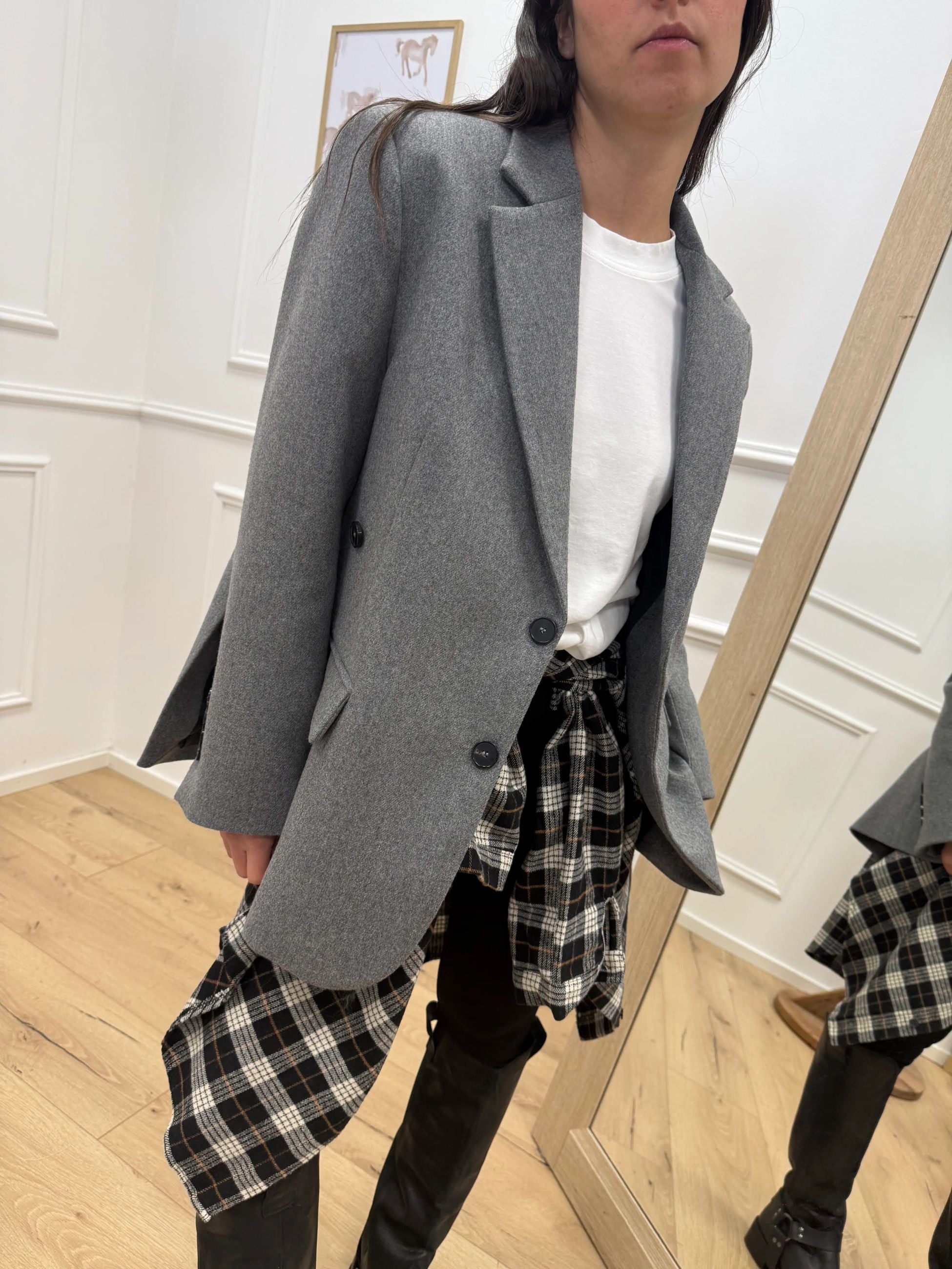 Giacca cappotto Ludo grigia scura - Vicolo