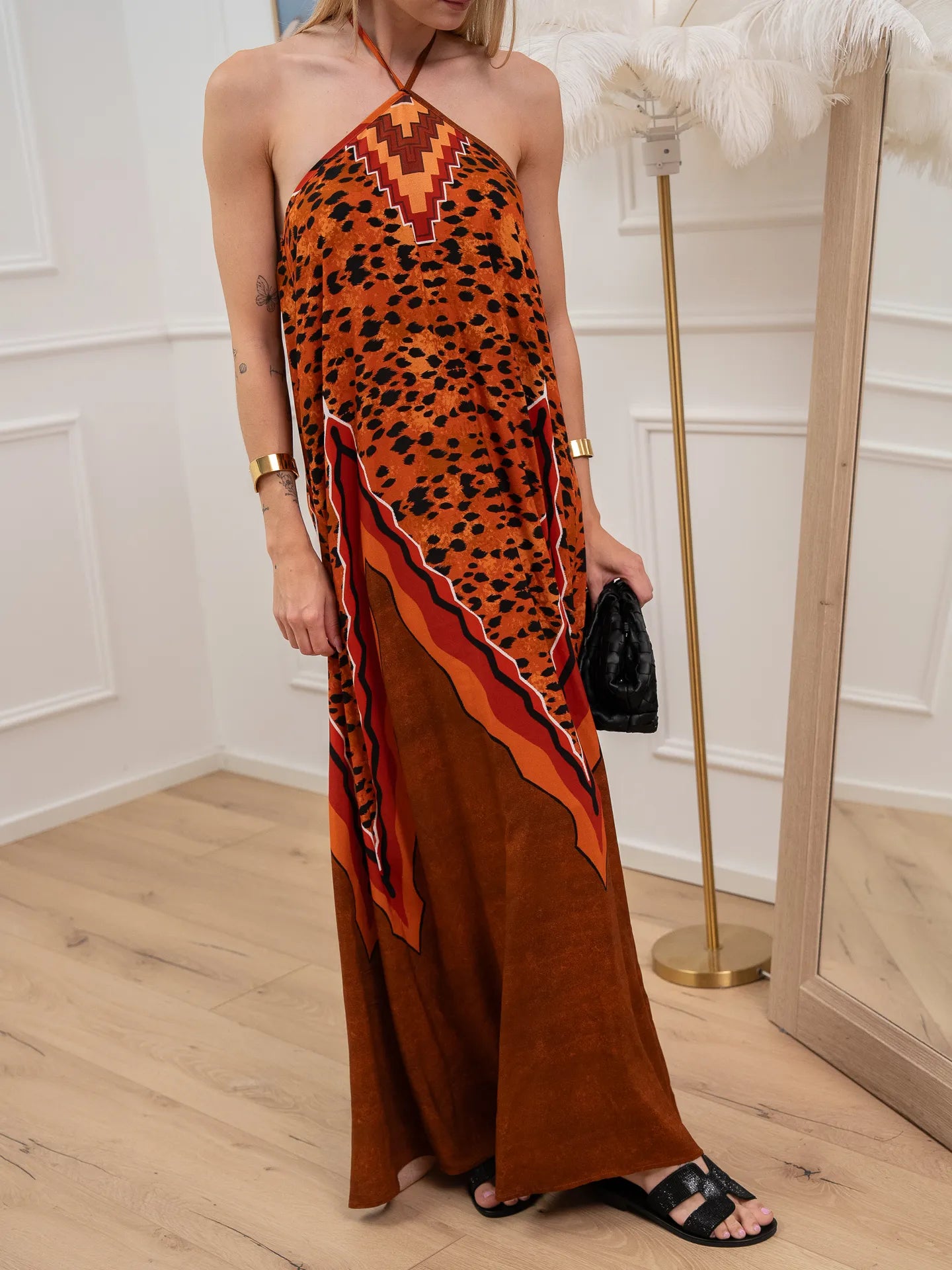 Vestito lungo Savana scollo america - HaveOne