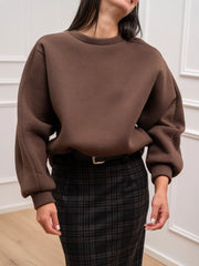 Felpa girocollo moro manica balloon - HaveOne