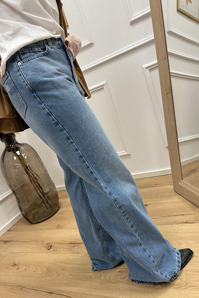 Jeans palazzo Tokyo blu denim - HaveOne