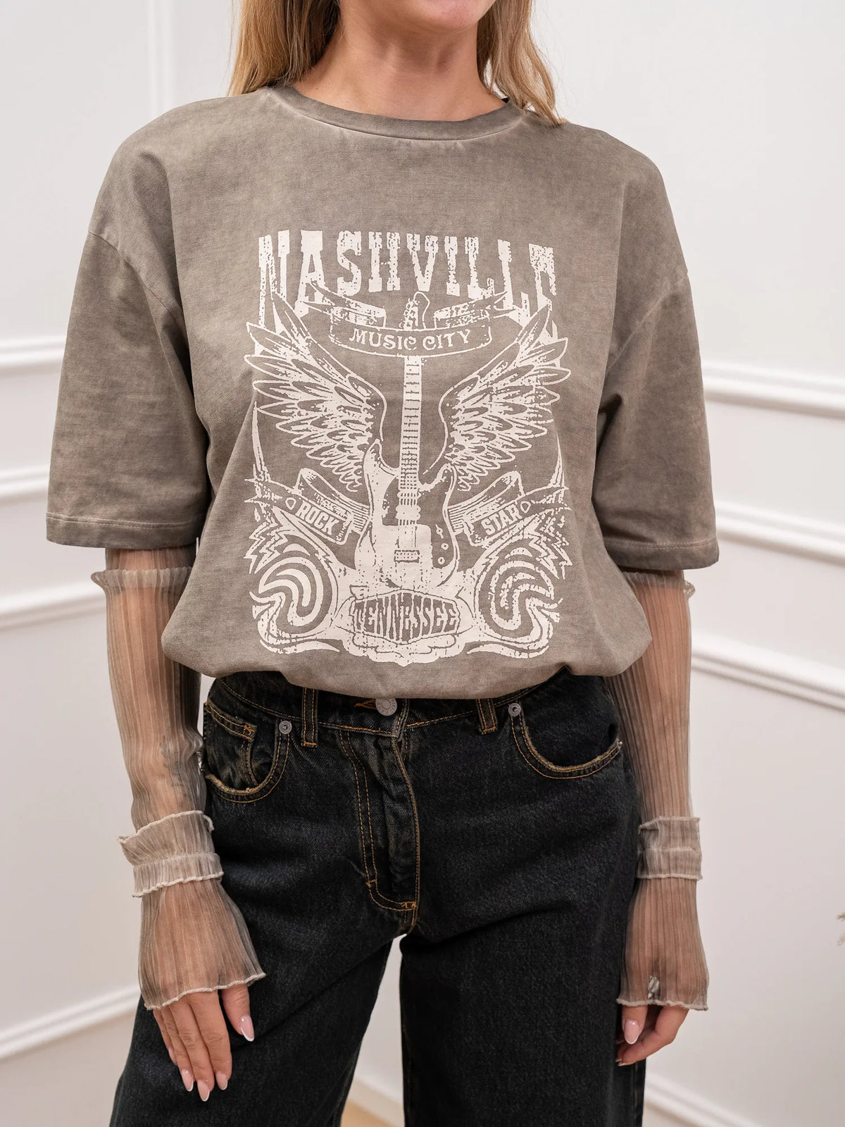 T shirt Nashville manicotti in tulle - Philia Loft