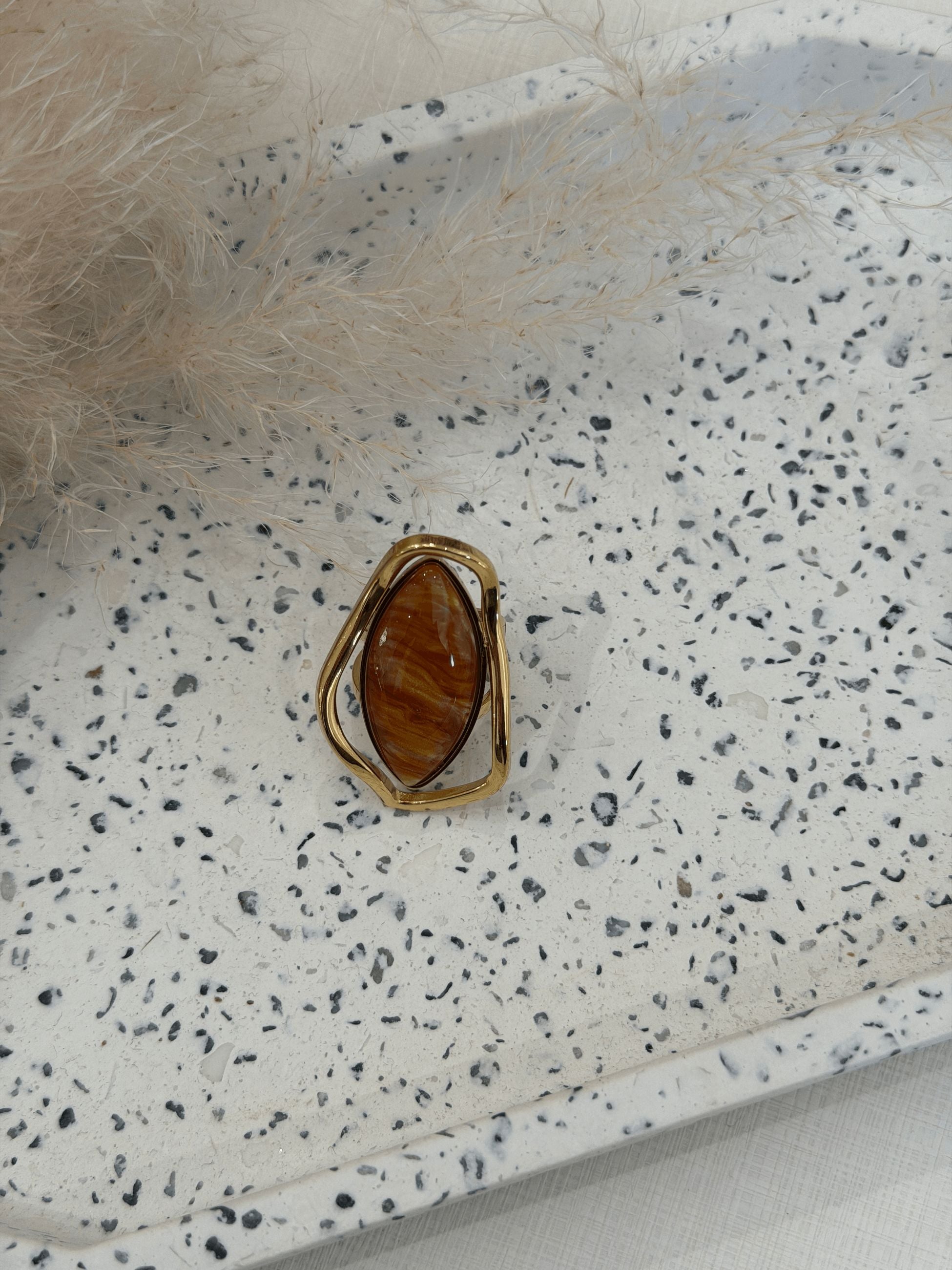 Anello Gemma ambra - Calibro Shop