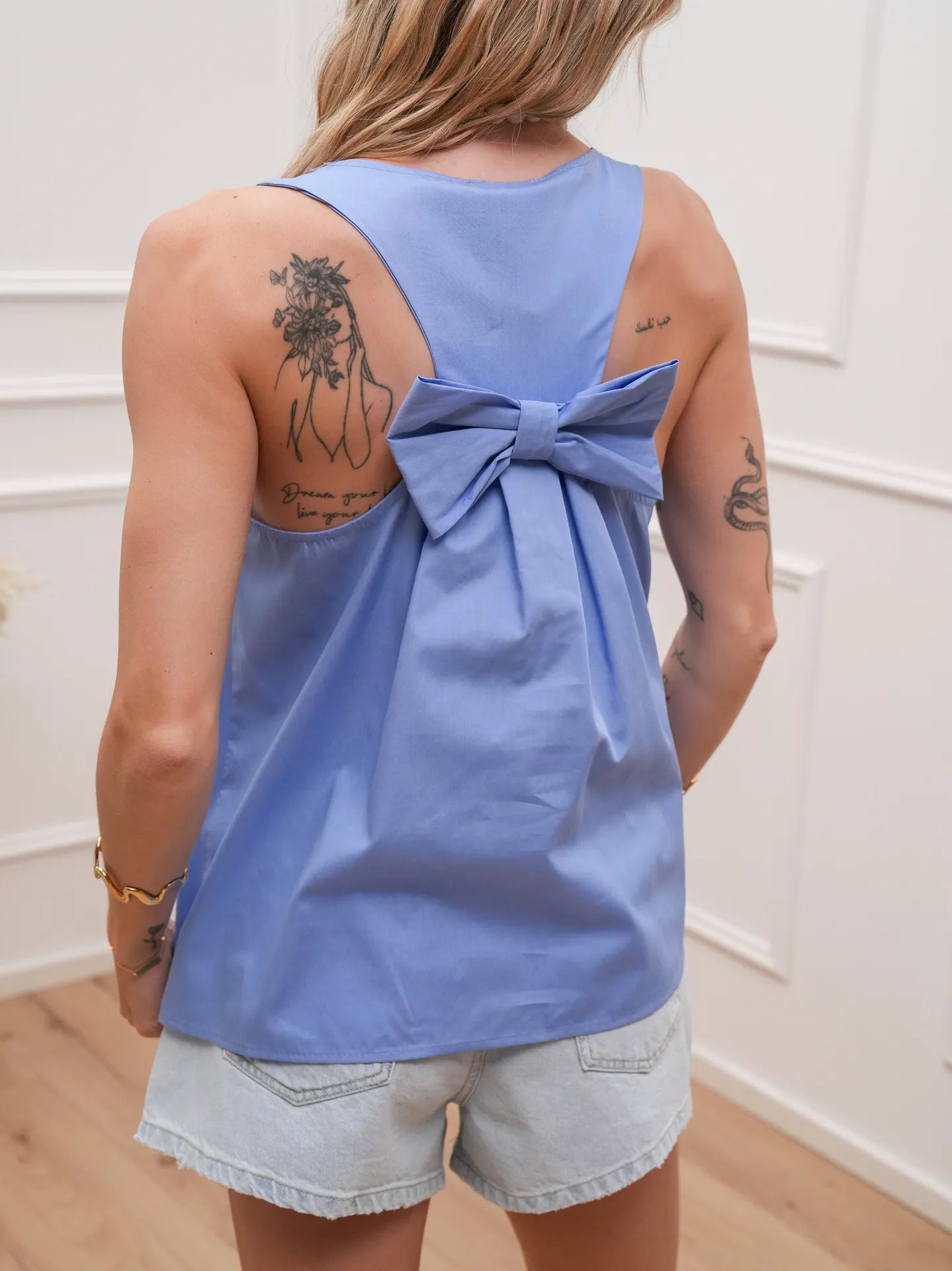 Top Ribbon oxford in cotone con fiocco - Vicolo