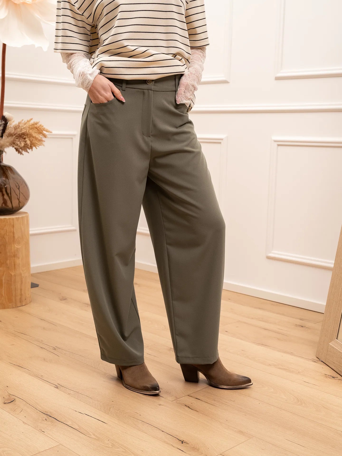 Pantaloni salvia balloon fit - Tensione In