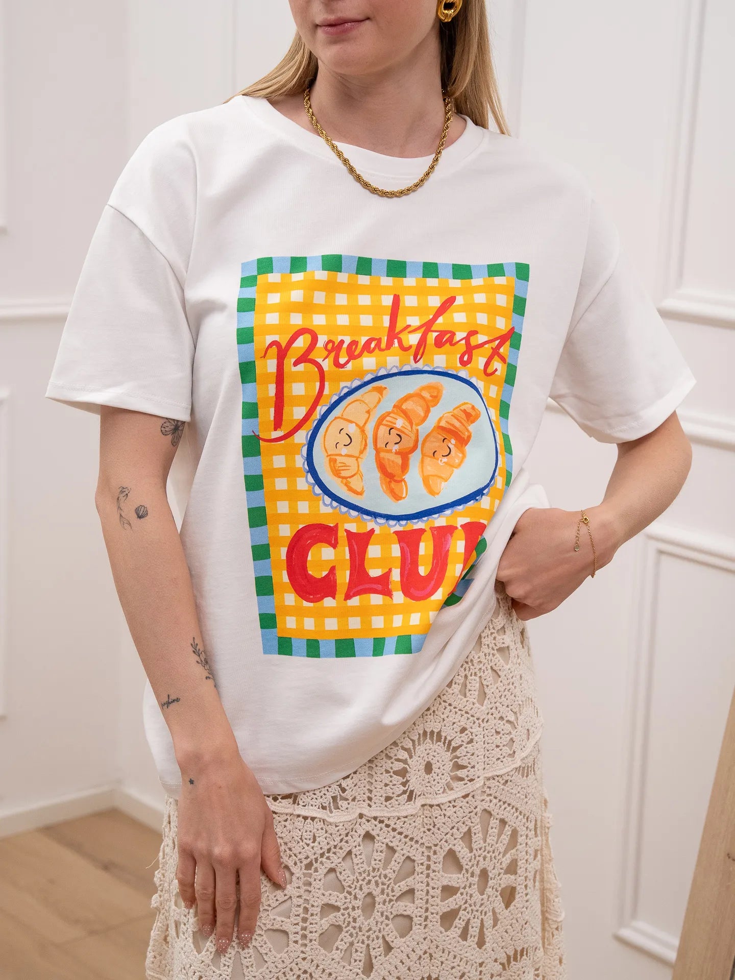 T shirt print Breakfast - Calibro Shop