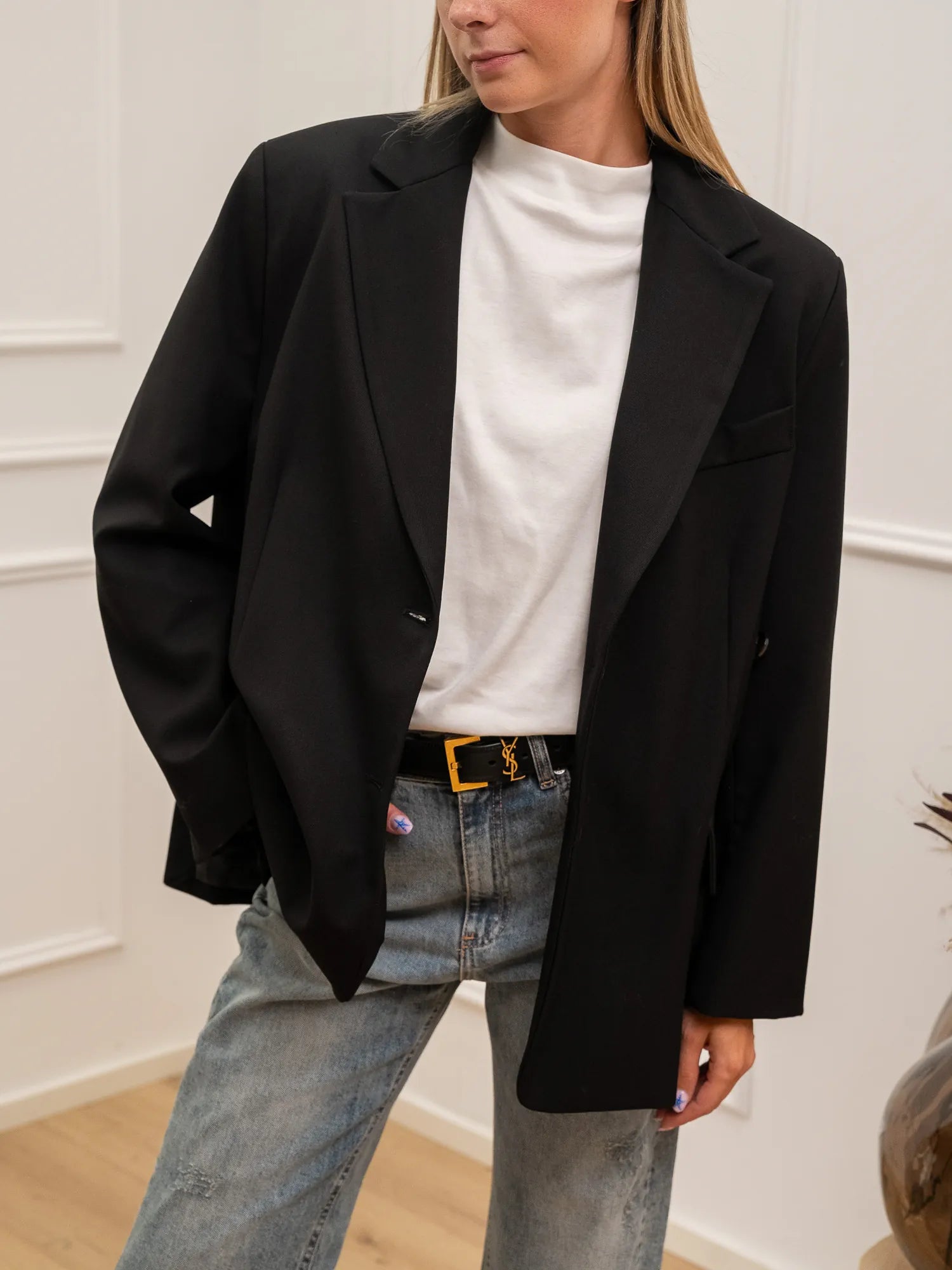 Giacca Blake nera con doppia abbottonatura - HaveOne