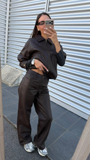 Pantaloni Mica in ecopelle - JJXX
