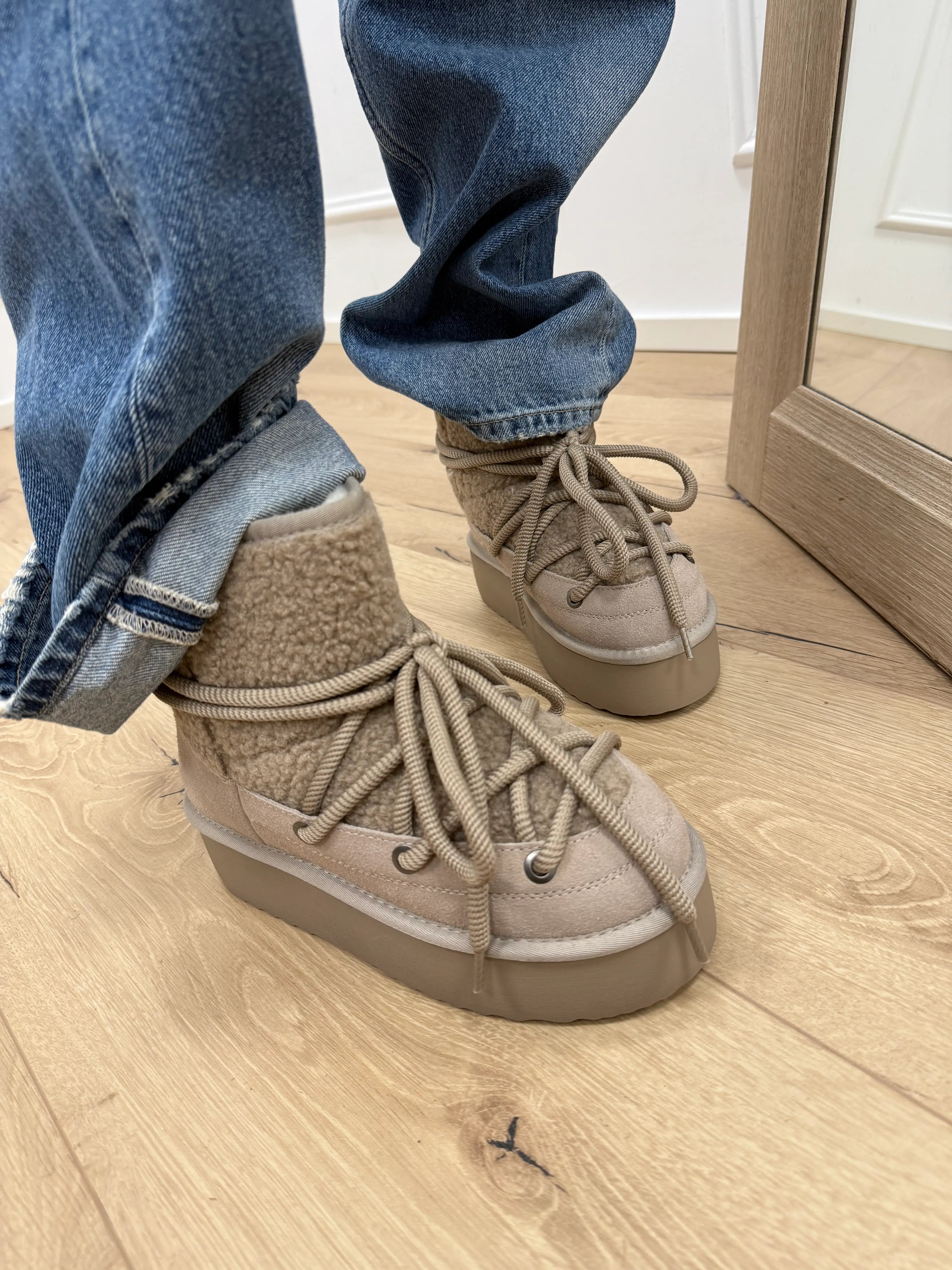 Stivaletto doposcì teddy beige - Ovyè