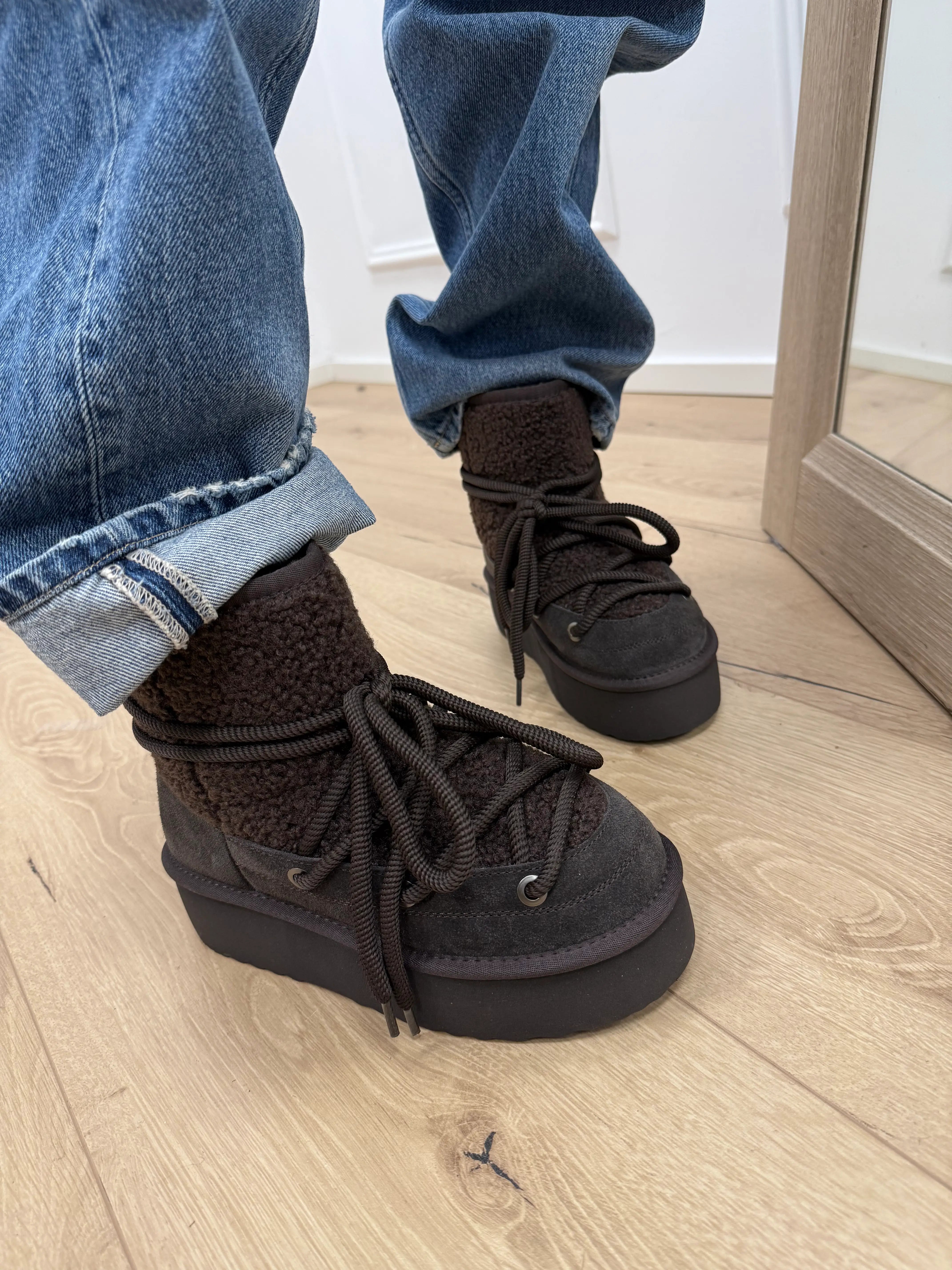 Stivaletto doposcì teddy moro - Ovyè