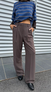 Pantaloni sartoriali Ellis fango - JJXX