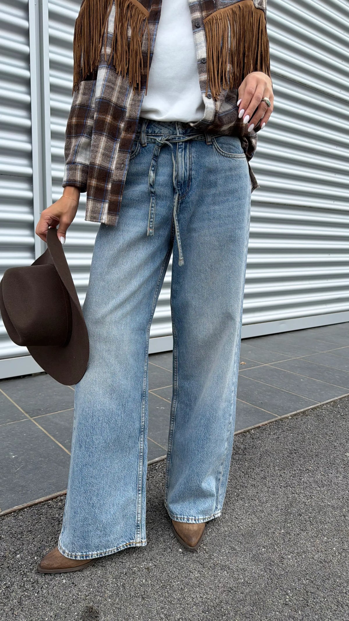 Jeans Tokyo lavaggio chiaro con cintura - JJXX
