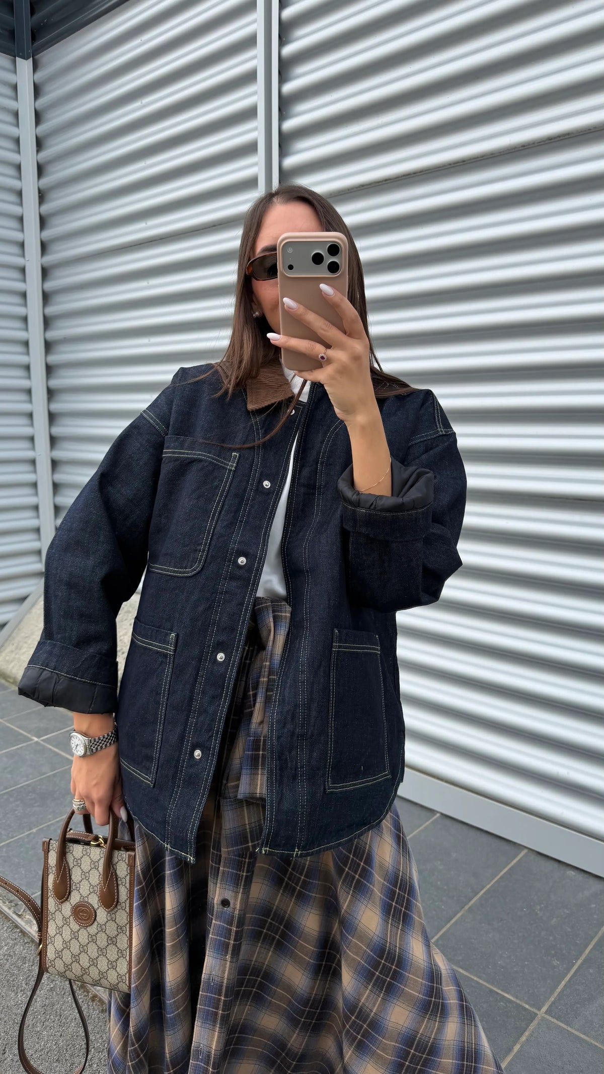 Giacchetto Flynn in denim colletto a coste - JJXX
