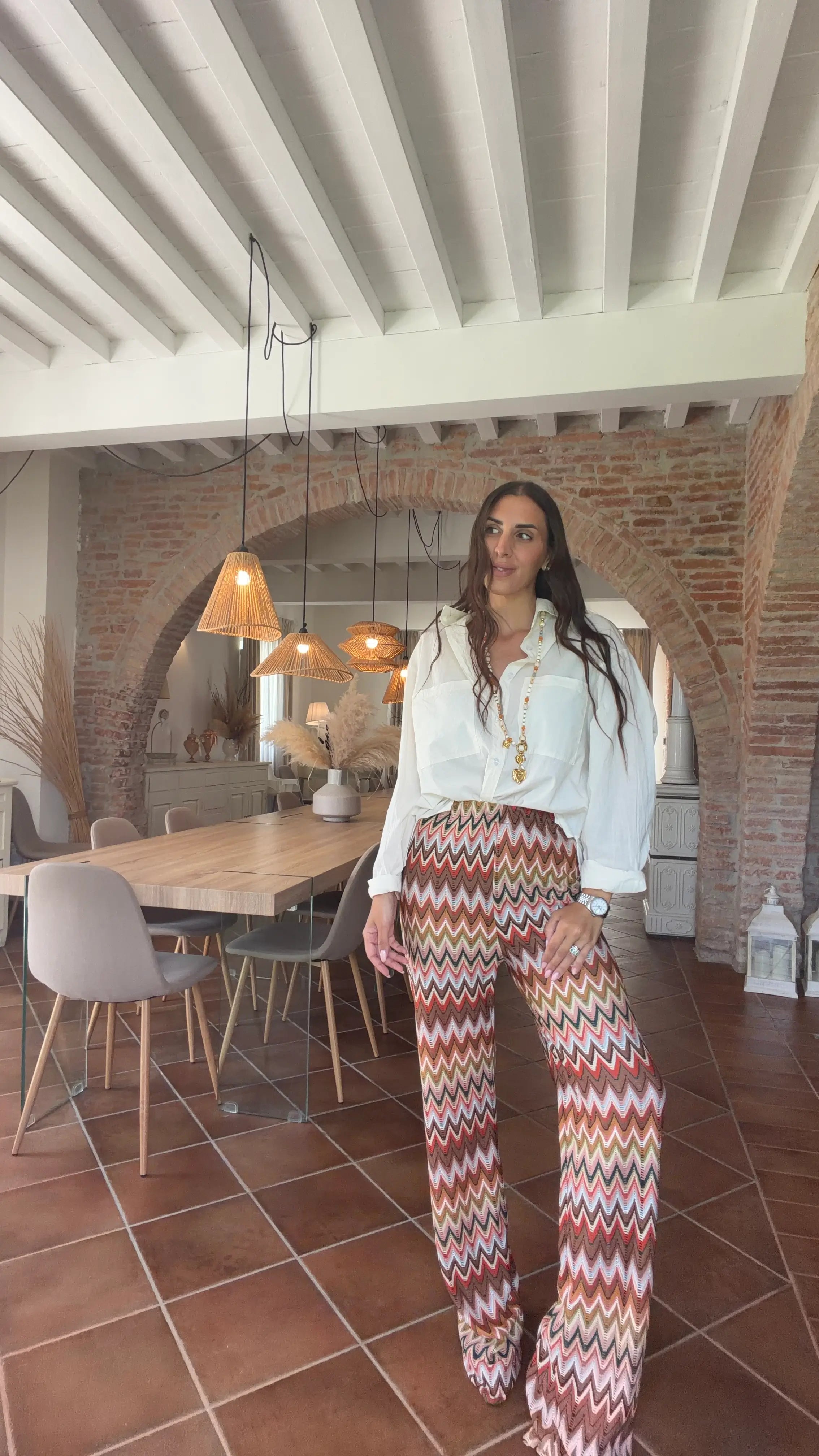 Pantaloni rainbow zig zag - Vicolo