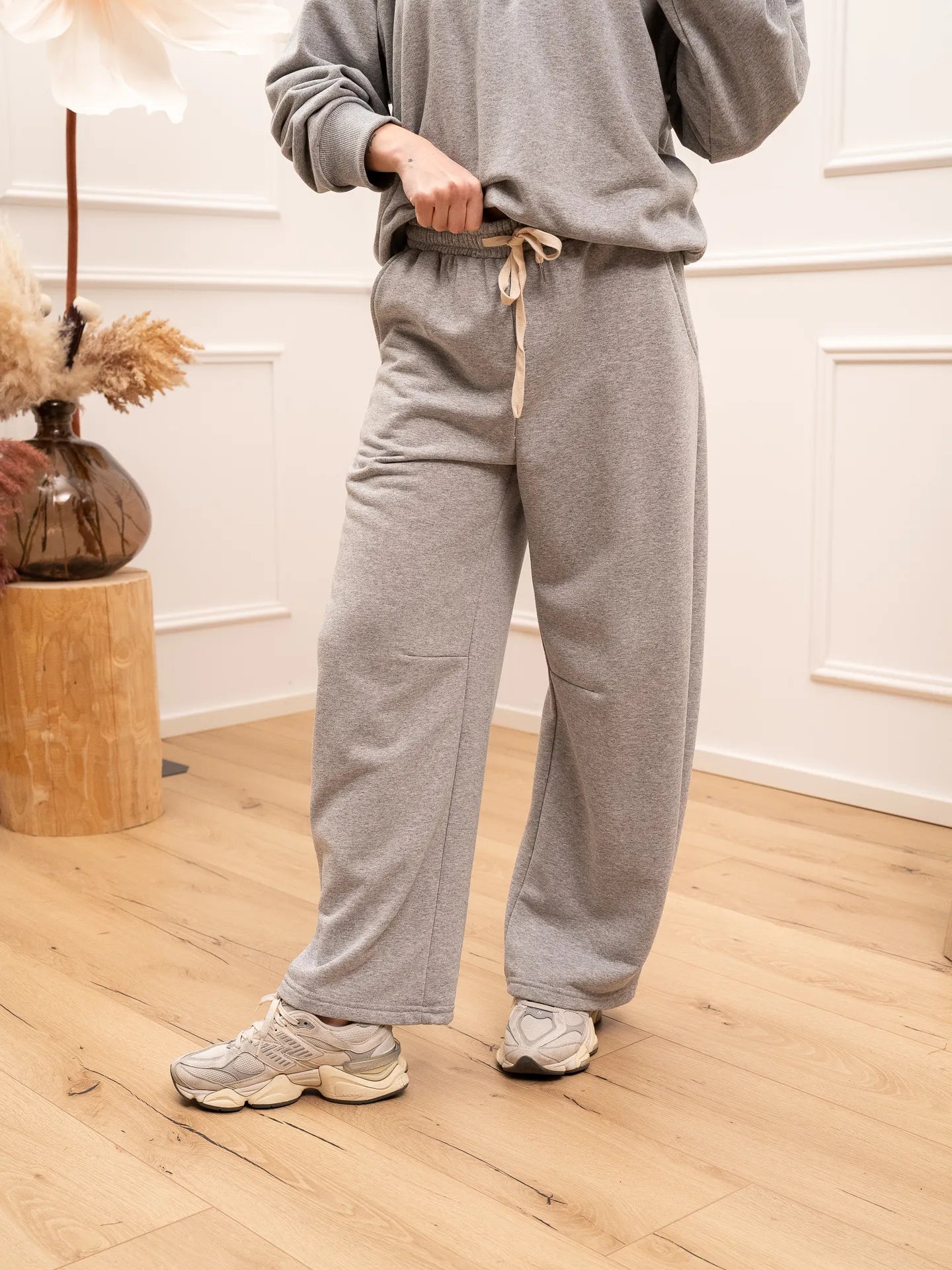 Pantaloni joggers grigi con coulisse - Tensione In