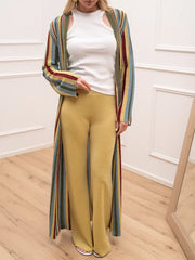 Cardigan lungo multicolor abete in lurex - The Loom Archive