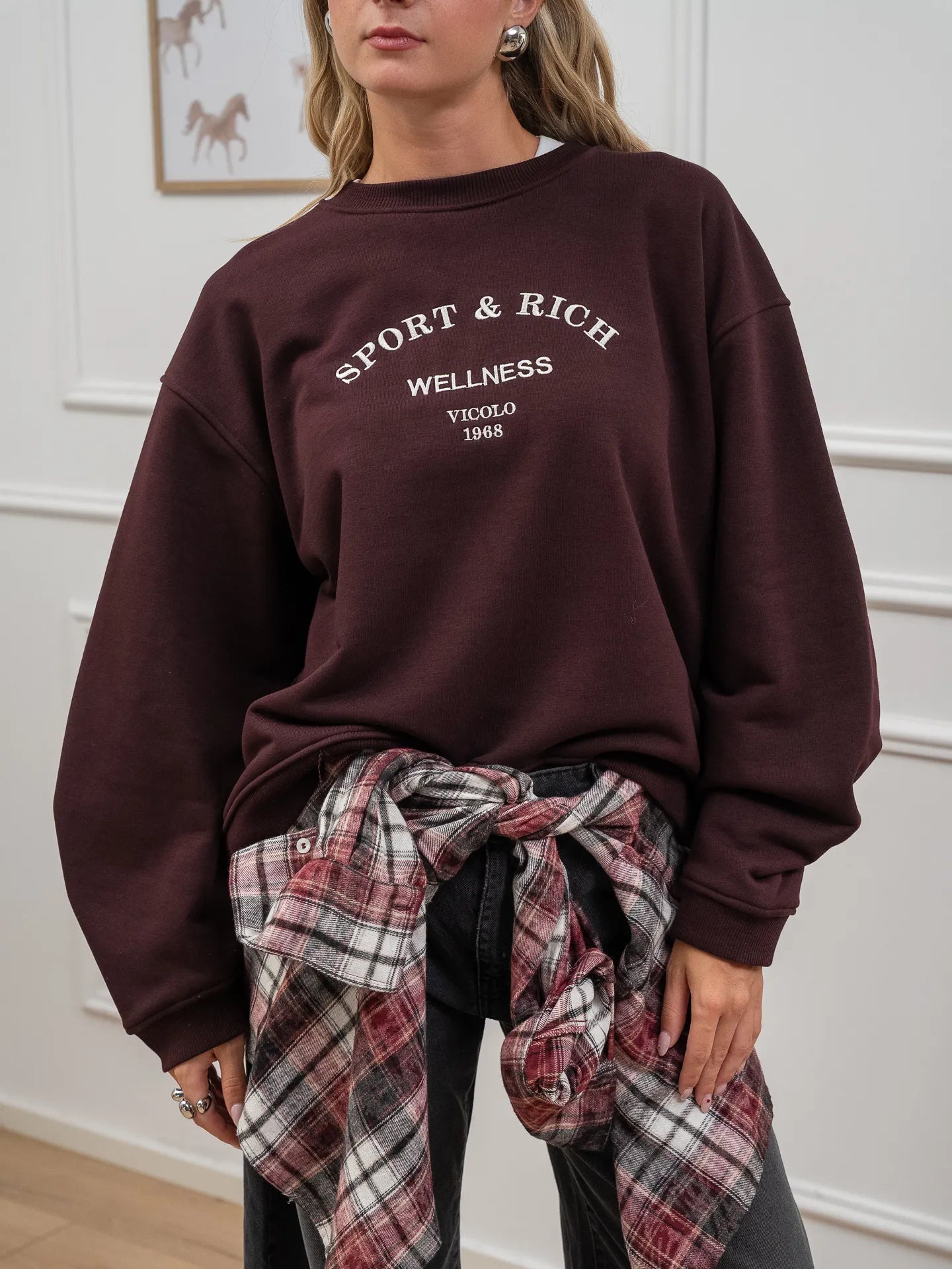 Felpa "Sport & Rich" vinaccia - Vicolo