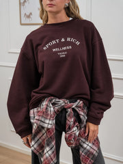 Felpa "Sport & Rich" vinaccia - Vicolo