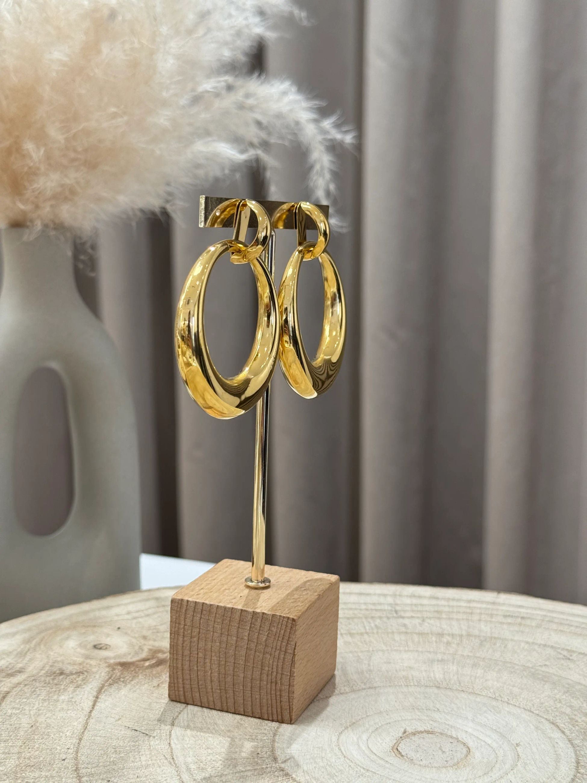 Orecchini maxi cerchio bold oro - Calibro Shop