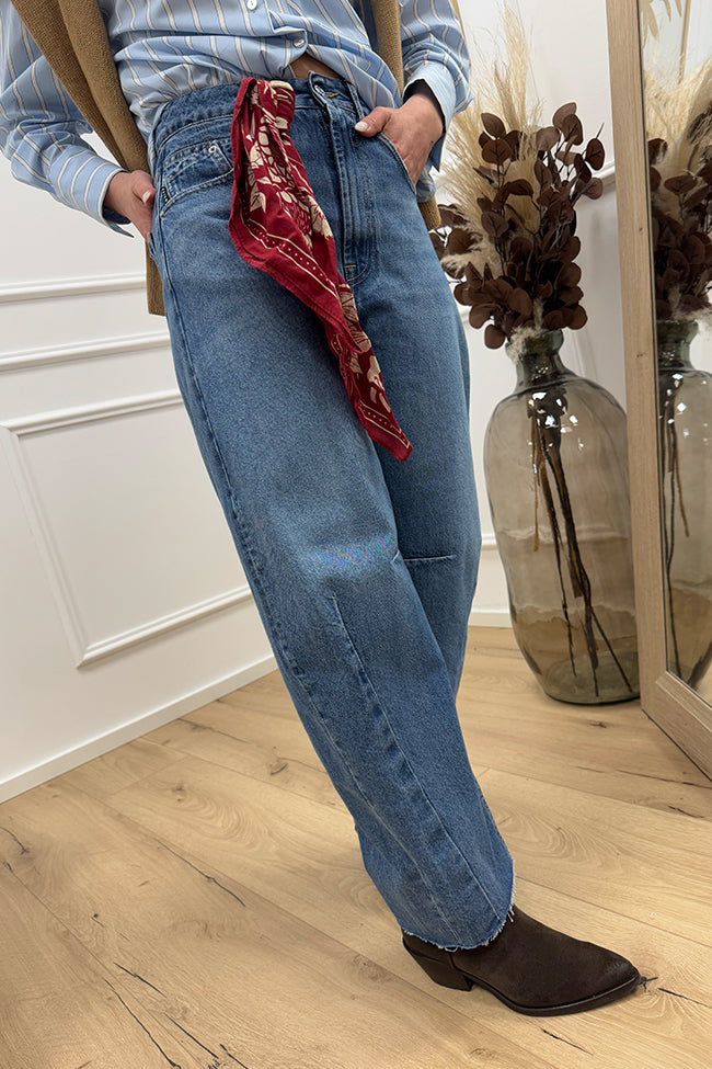 Jeans Barbara blu denim balloon fit - HaveOne