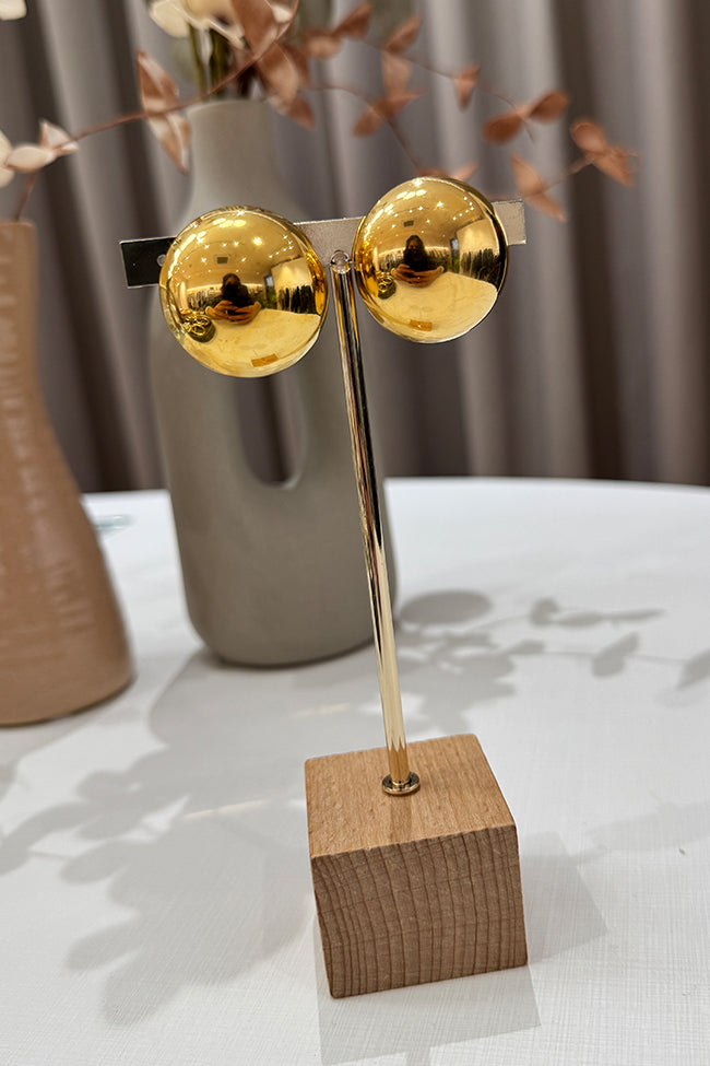 Orecchini bottone maxi oro - Calibro Shop