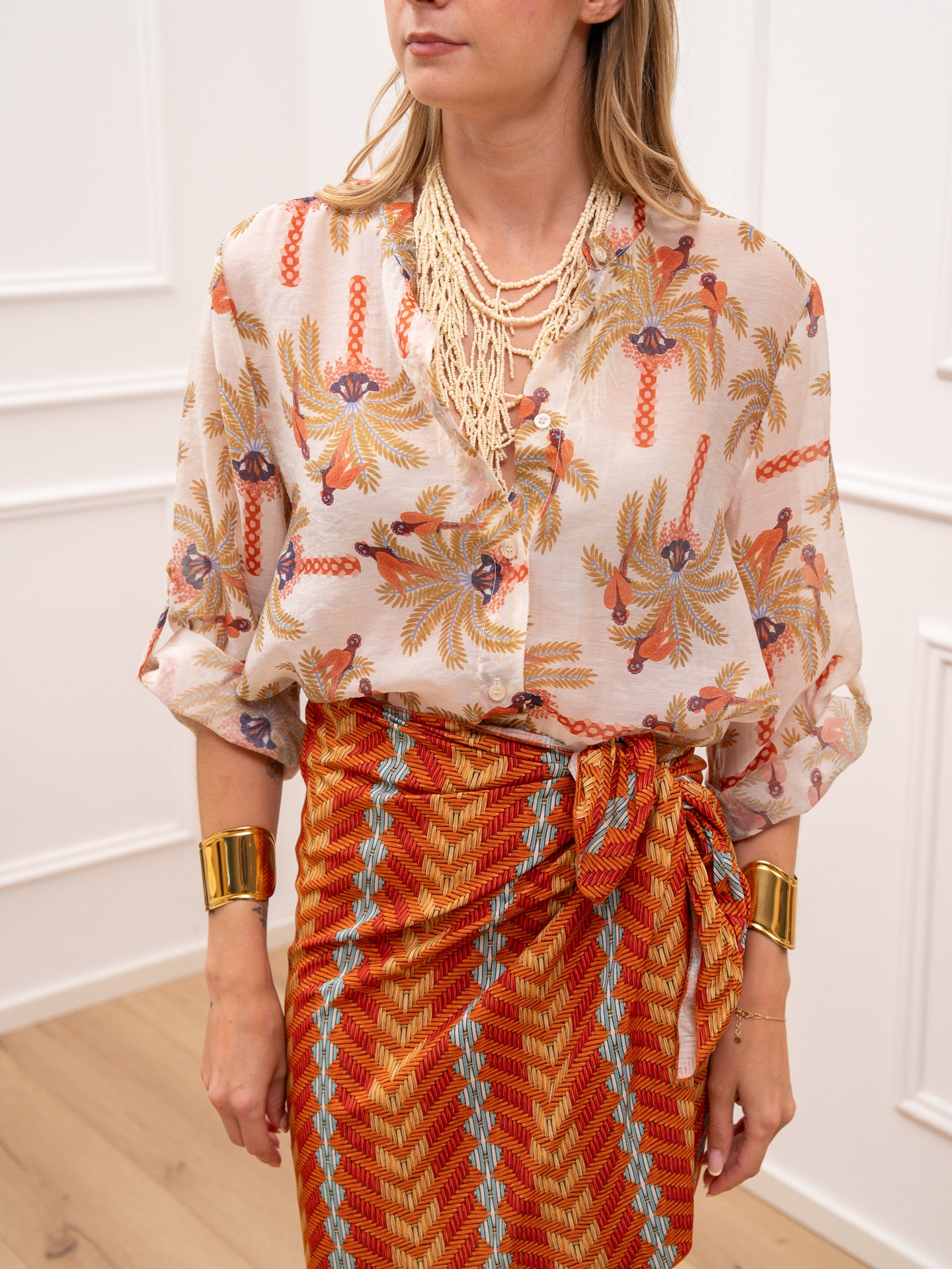Camicia Pavoni tabacco in lyocell - HaveOne