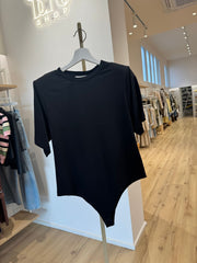 Body t shirt nero con spalline imbottite - HaveOne