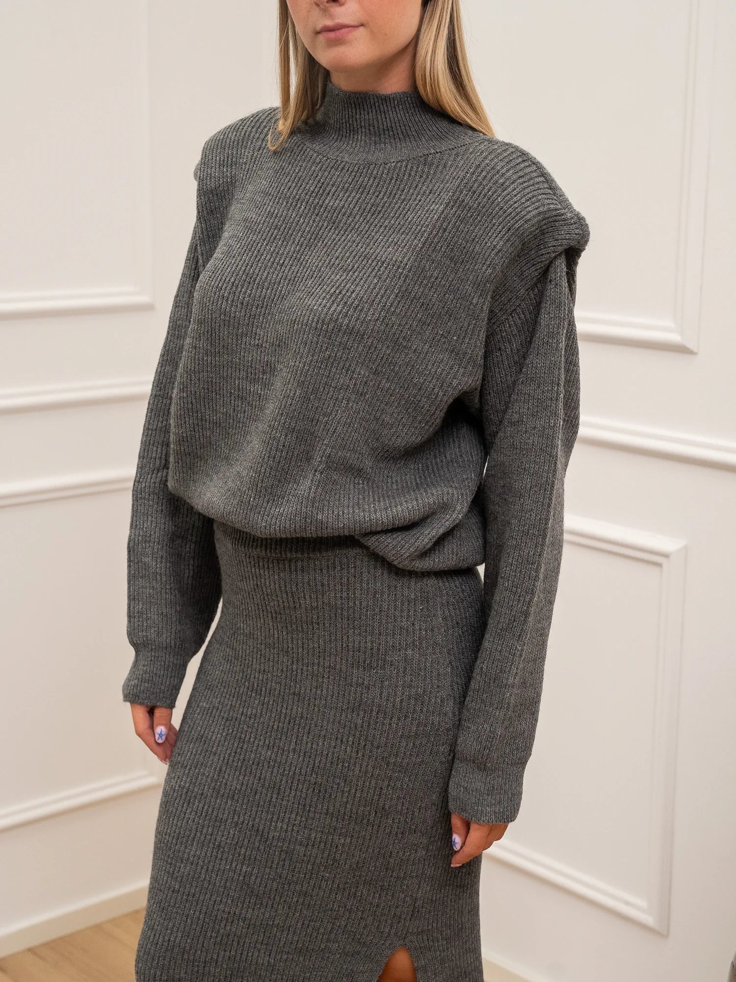 Maglia Shape con spalline misto lana - Kontatto