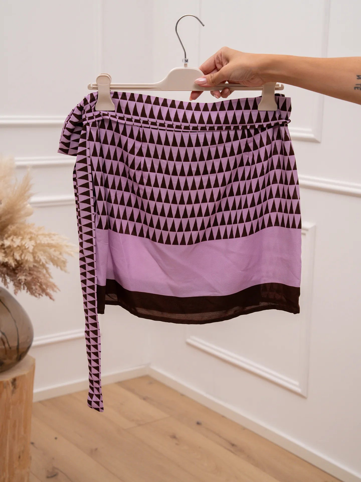 Gonna pareo Triangle lilla e moro mini - Dixie