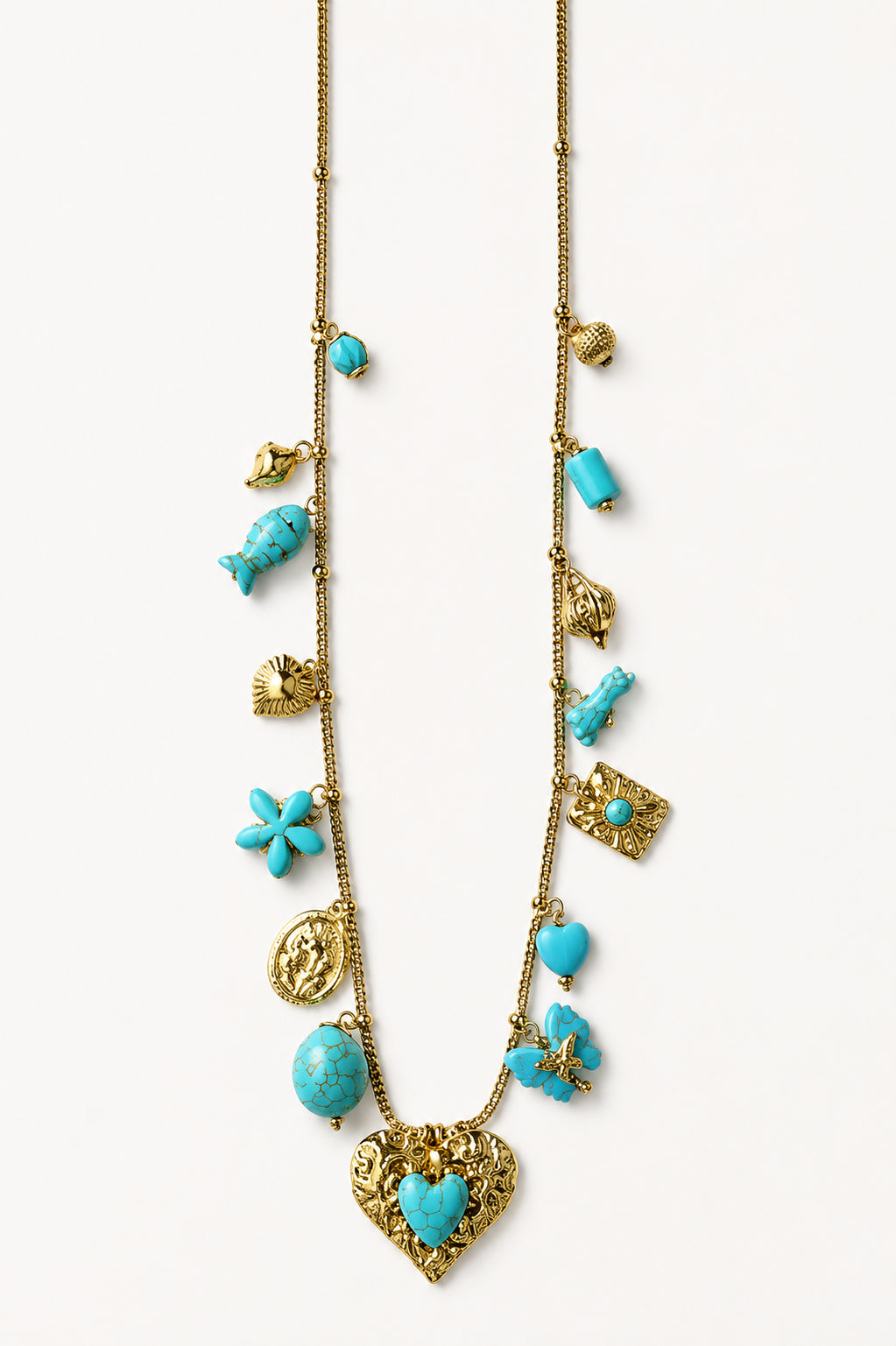 Collana Charms Mix turchese - Calibro Shop