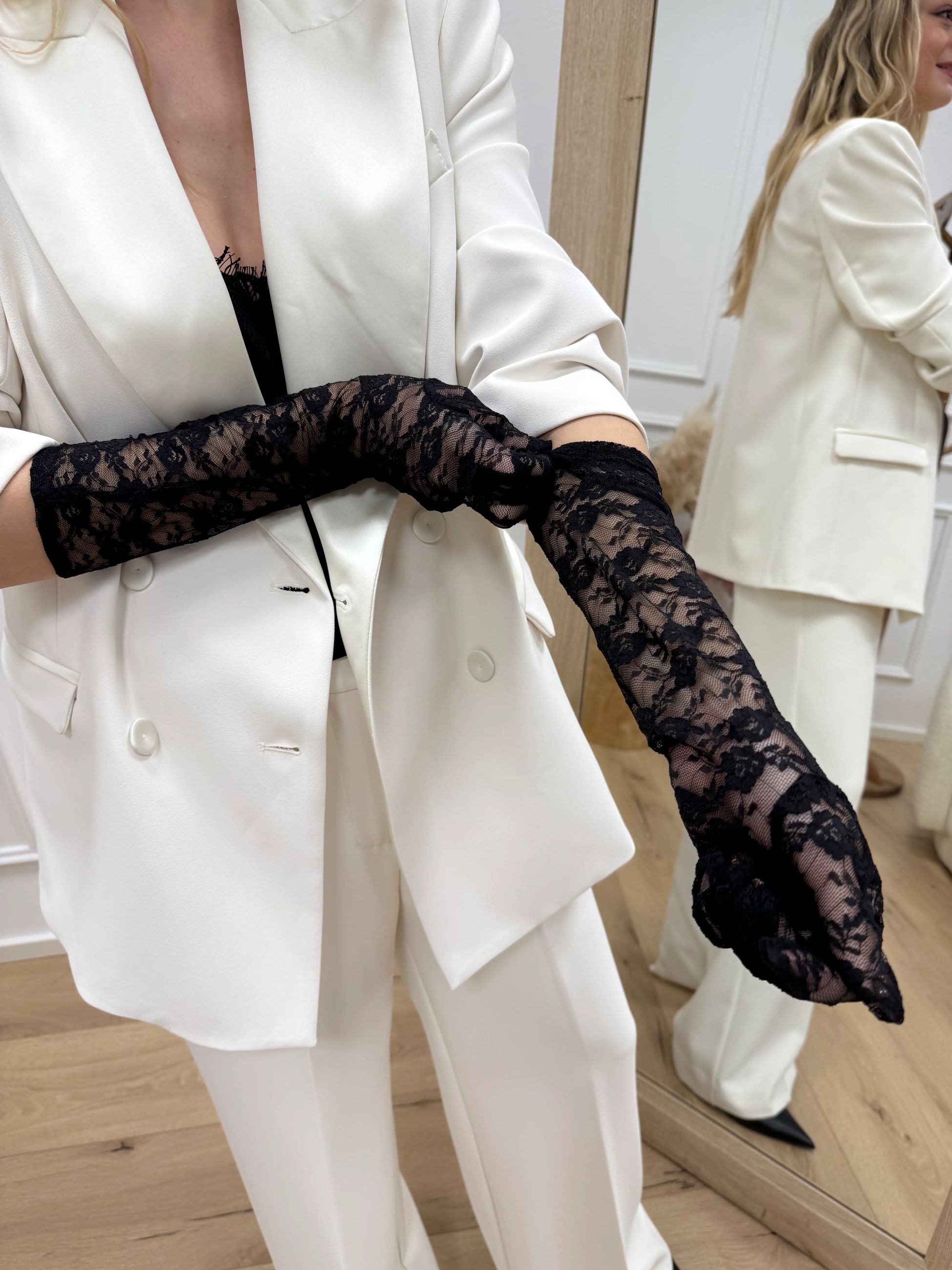 Guanti in pizzo neri - HaveOne