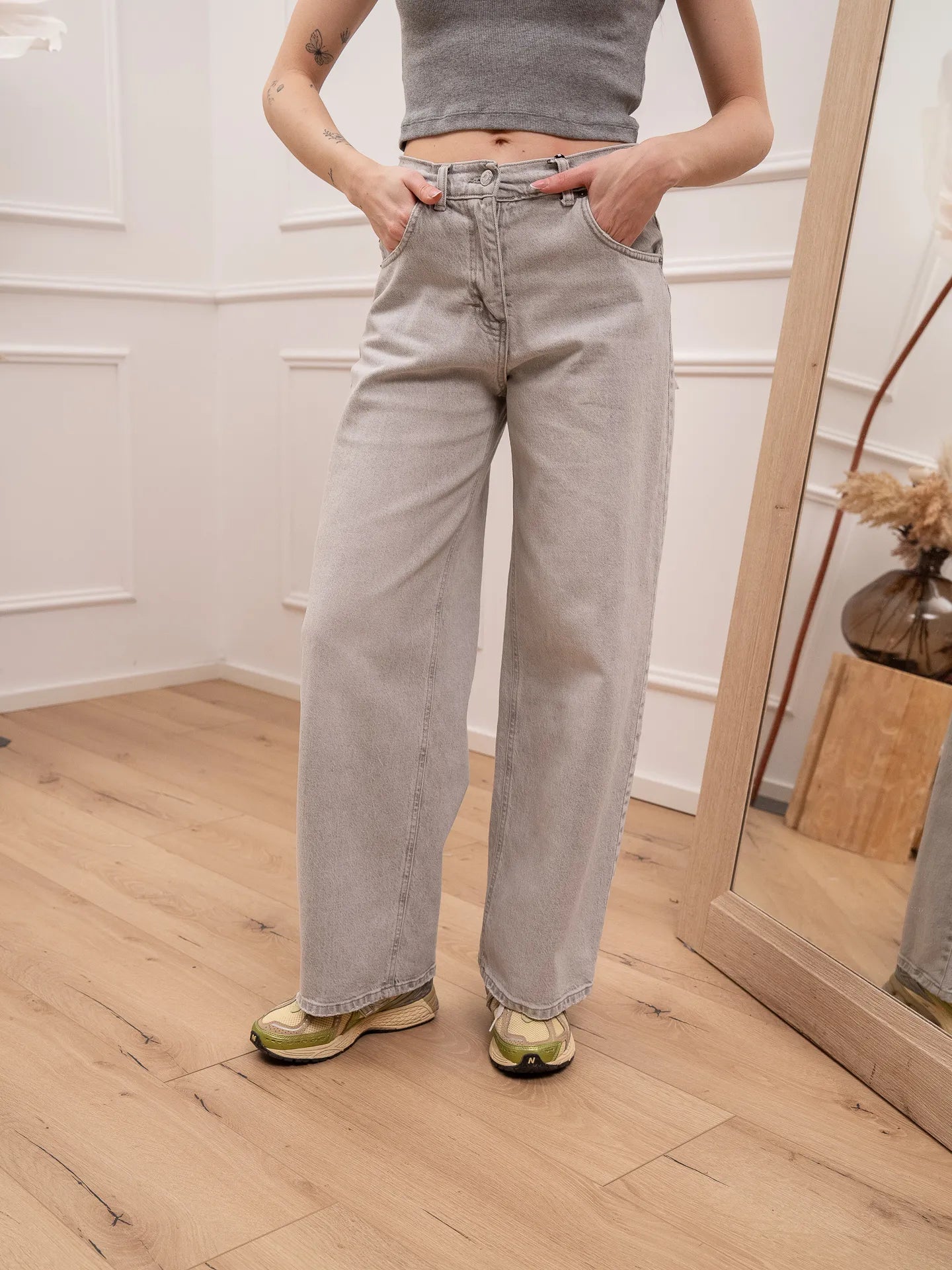 Jeans Bella in denim grigio chiaro - HaveOne