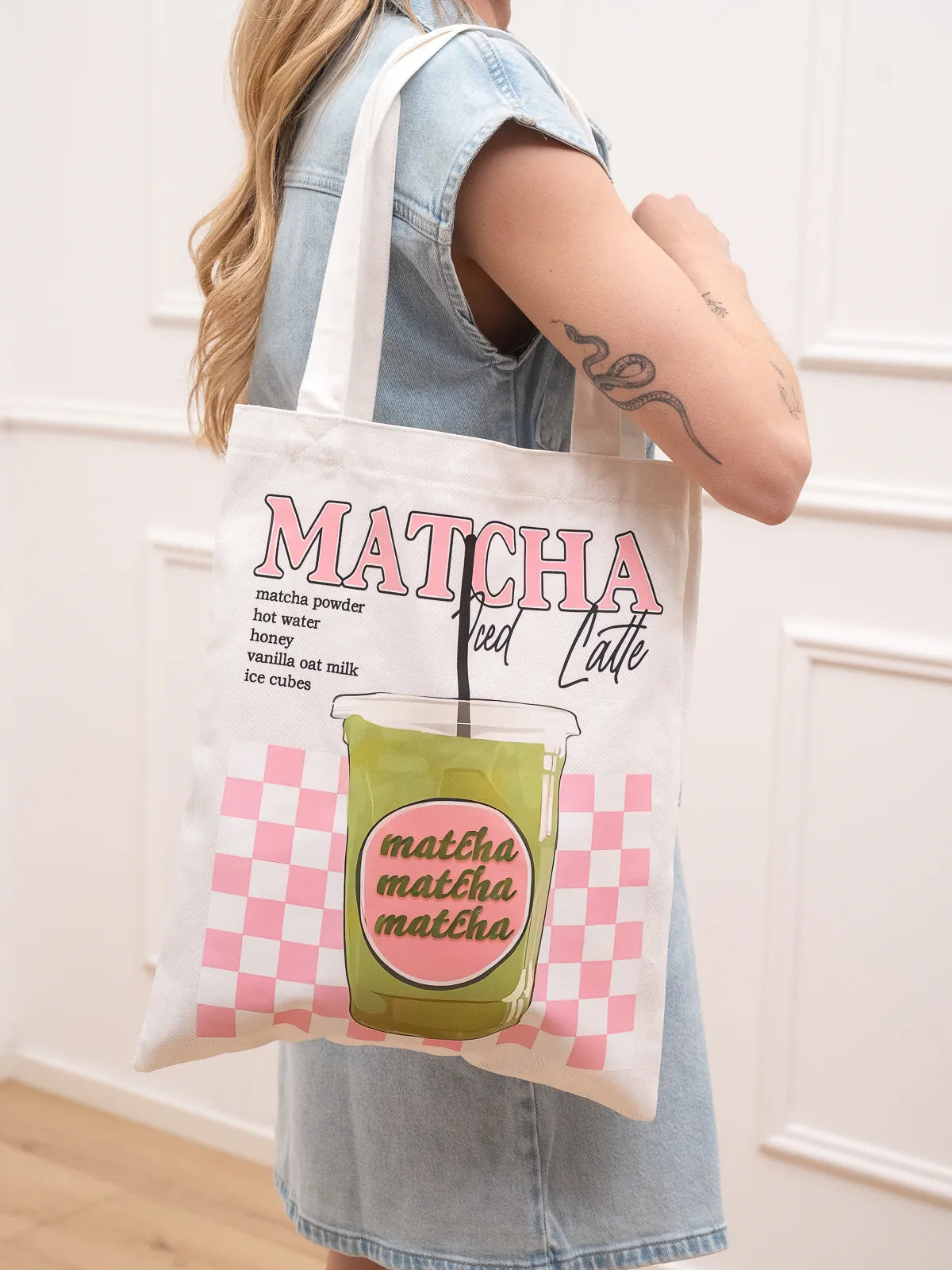 Tote bag "Matcha iced latte" - Calibro Shop