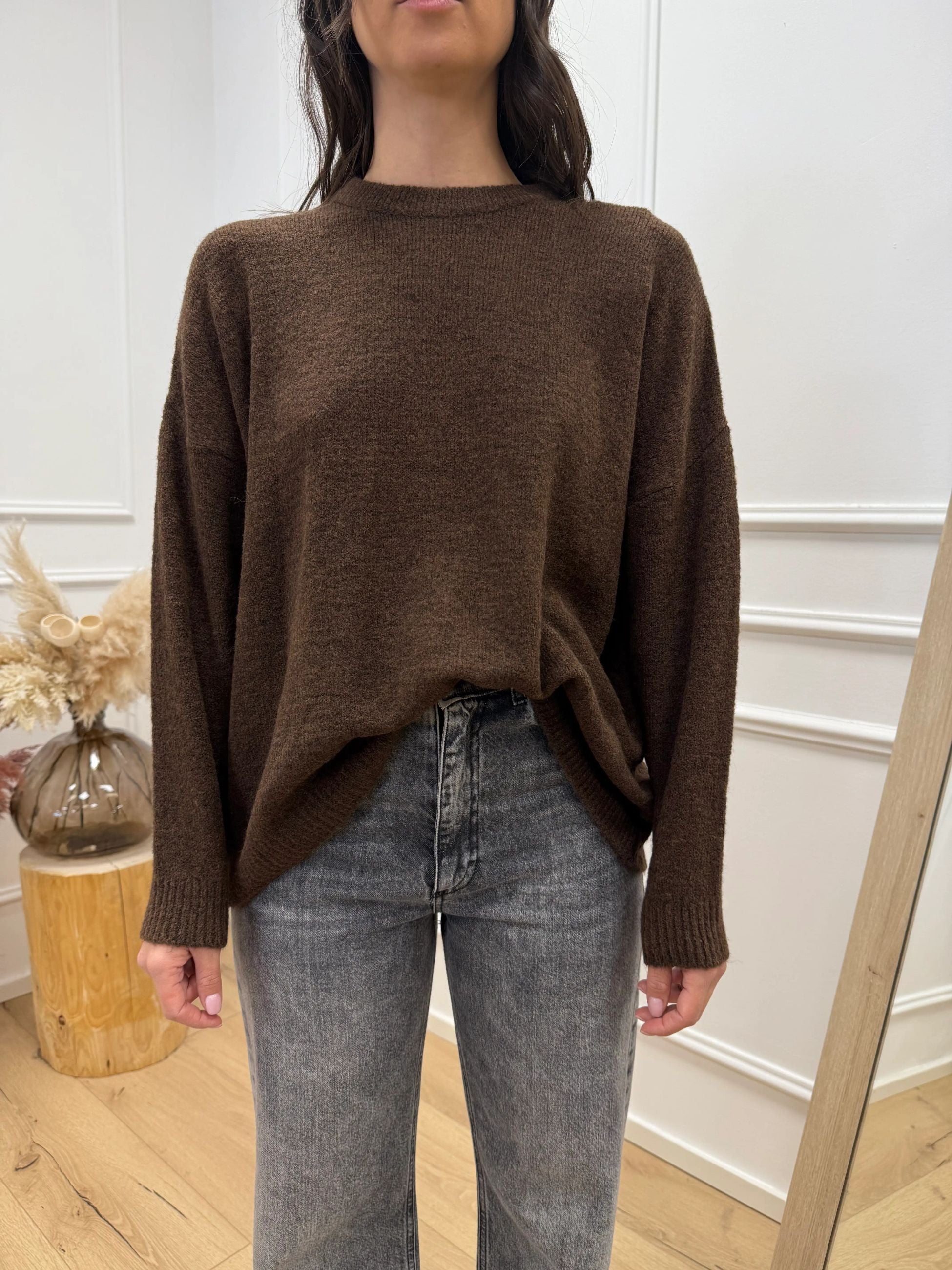 Maglia moro schiena scoperta con finiture in pizzo - HaveOne