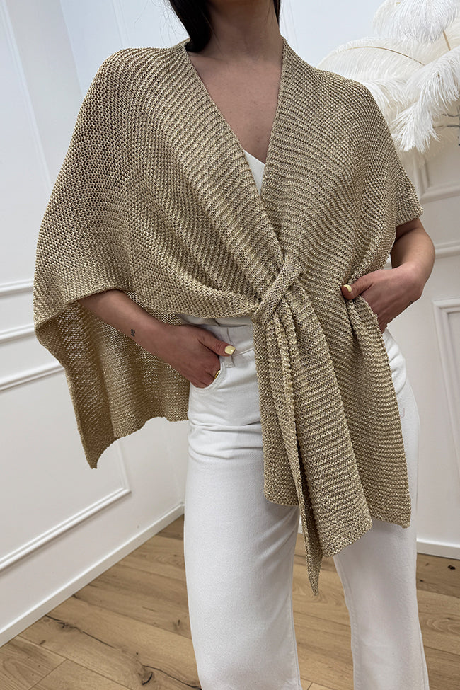 Mantella lamè oro chiaro con passante - Vicolo