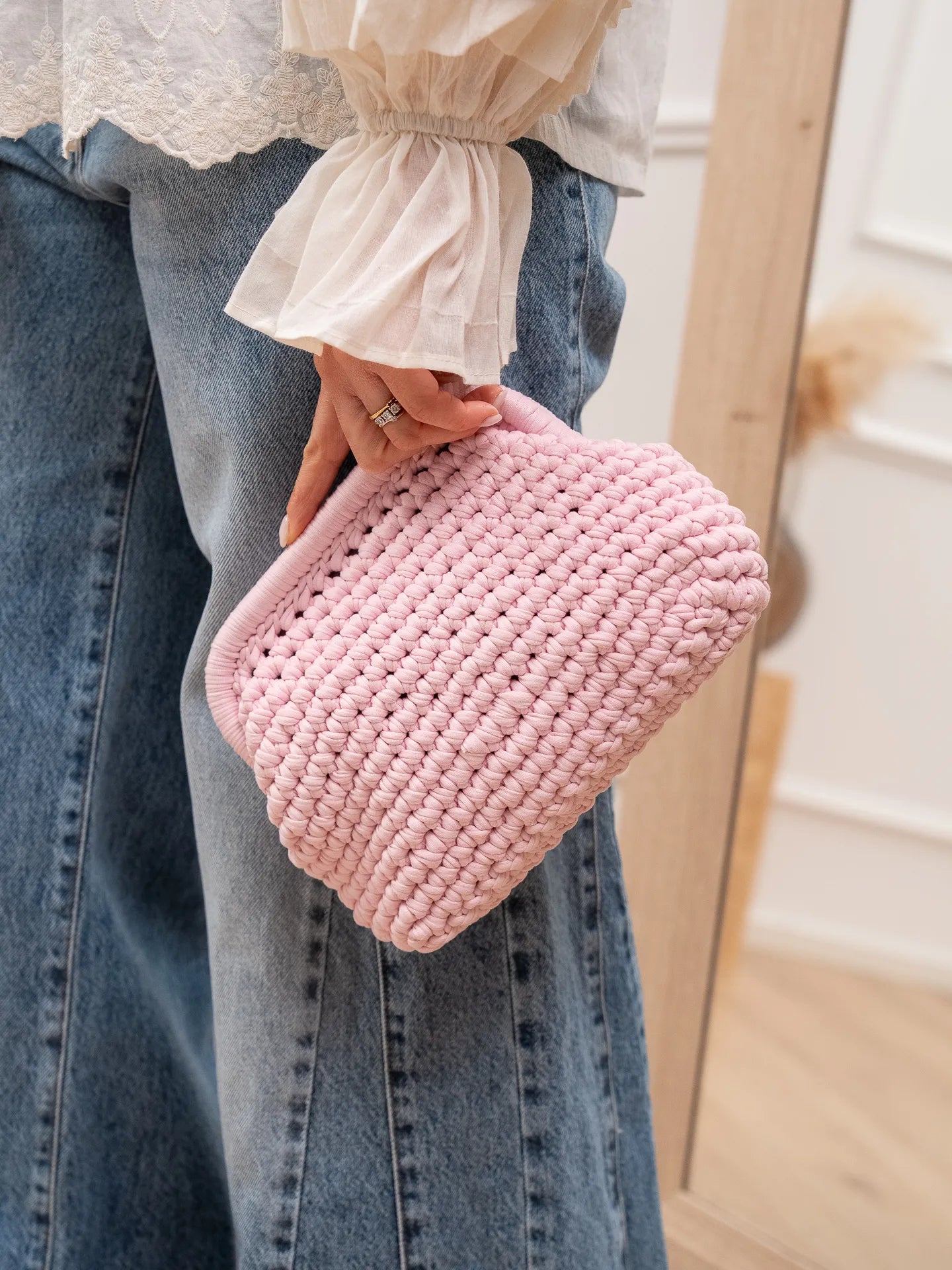 Borsa pasticcino crochet rosa - Calibro Shop