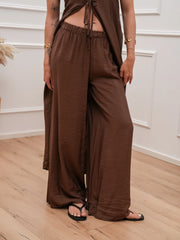 Pantaloni Monolite cioccolato gamba morbida - HaveOne