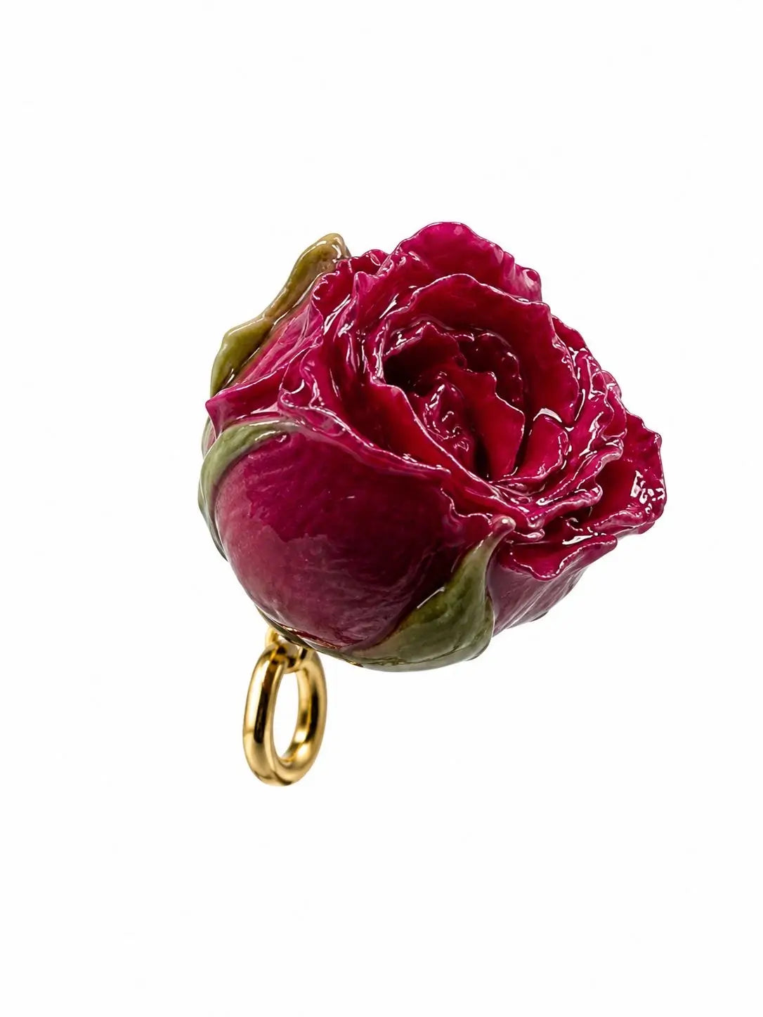 Ciondolo fiore resina fucsia mini - Calibro Shop