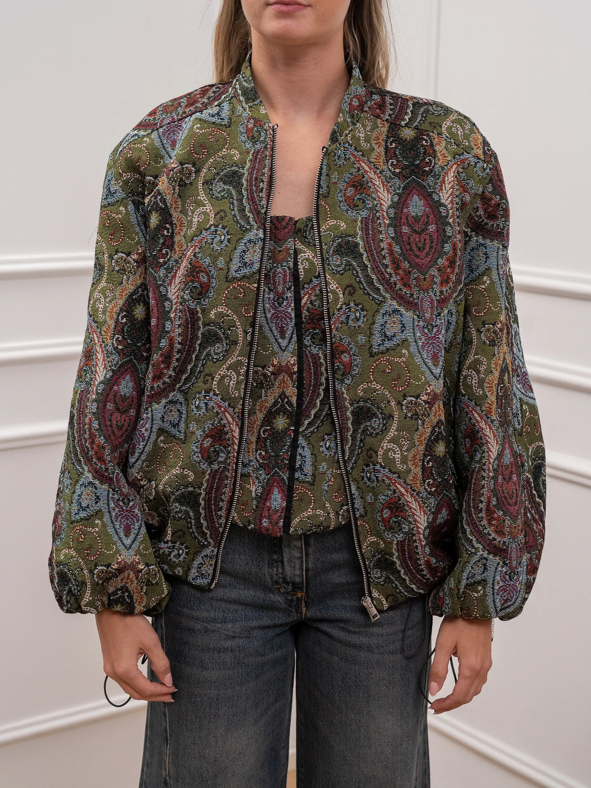 Bomber Baroque in tessuto broccato - Vicolo