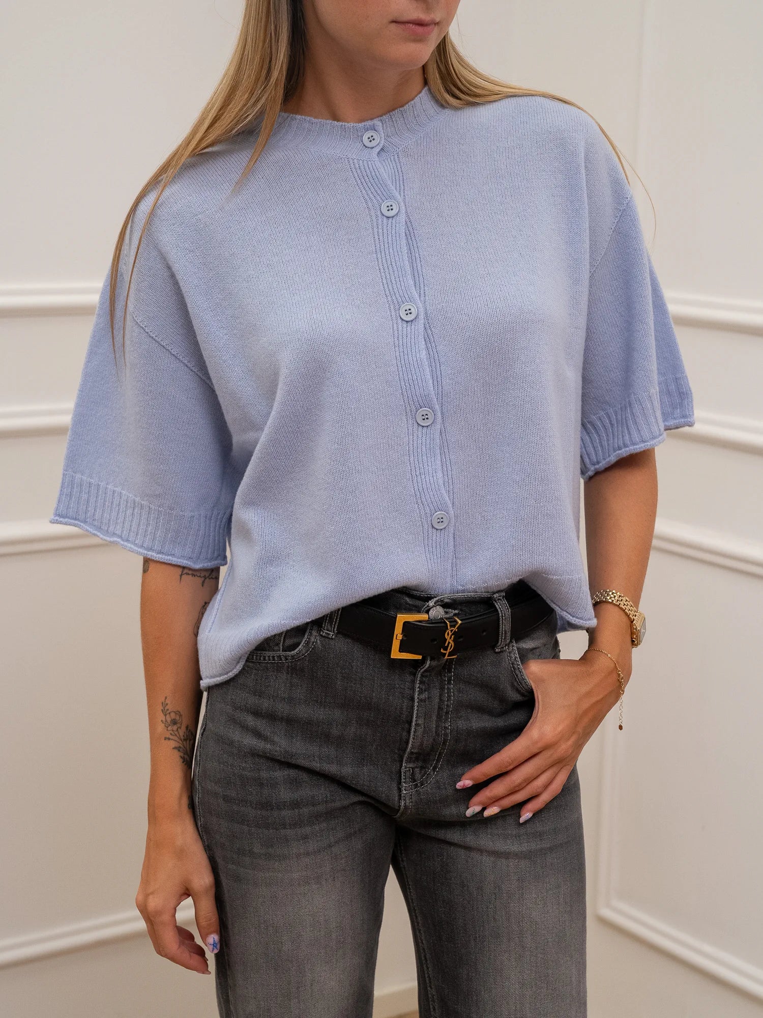 Maglia rebecchina mezza manica 100% lana - Kontatto