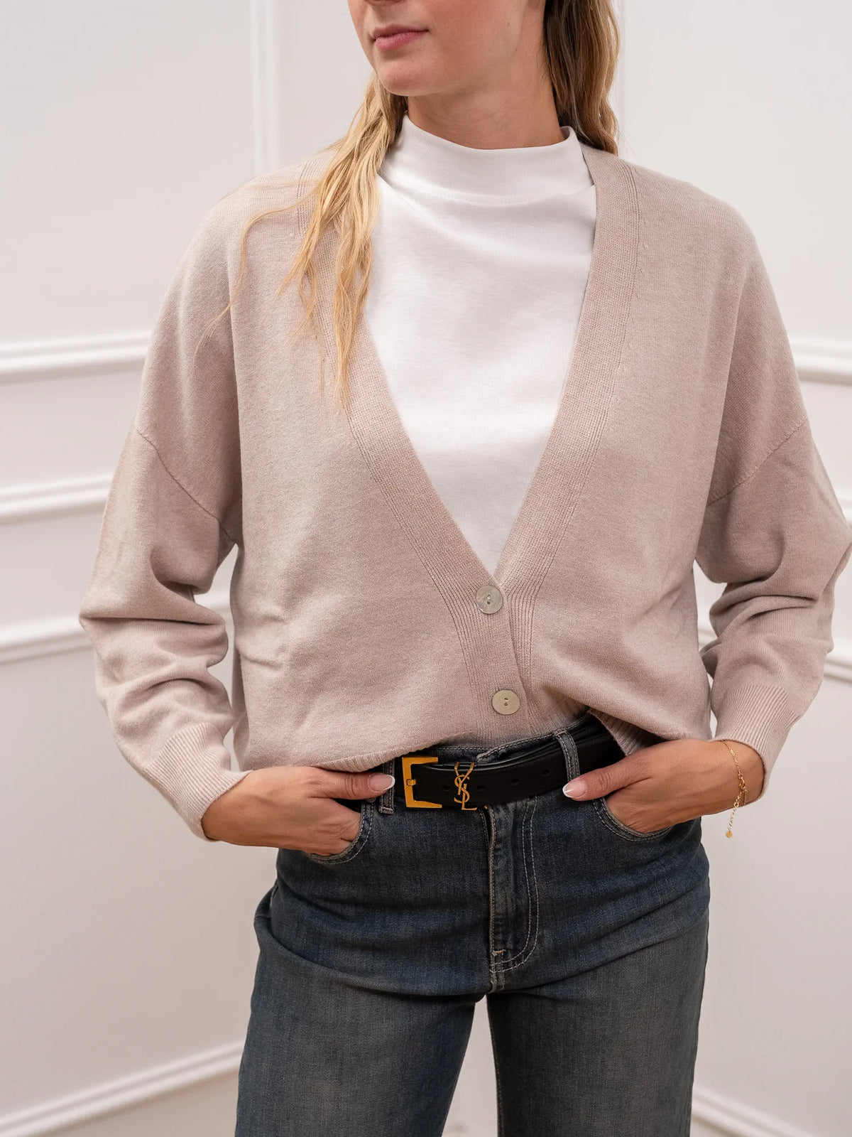 Cardigan doppio filo in viscosa - HaveOne