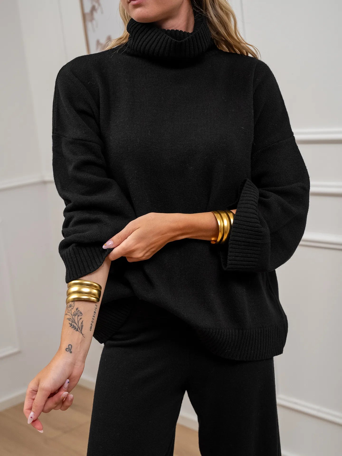 Dolcevita basic nero oversize - Kontatto