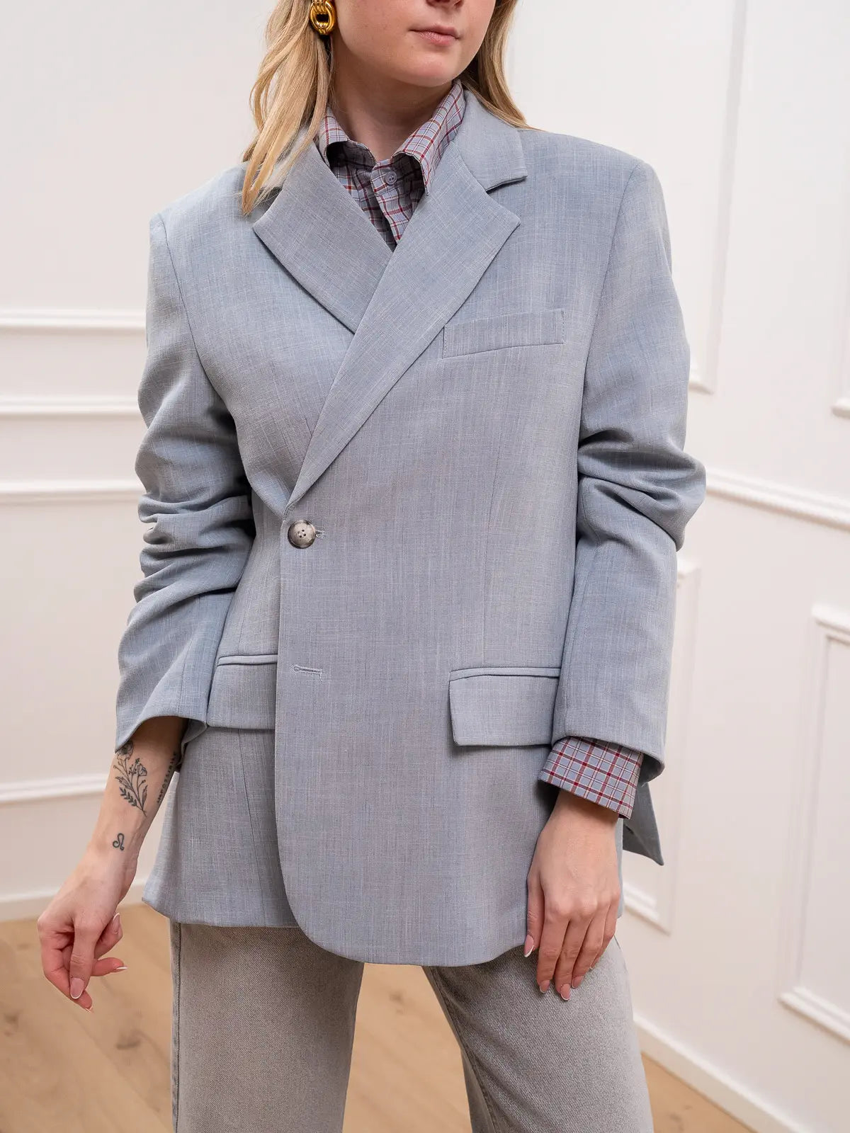 Giacca Ludo fiammata celeste - Vicolo