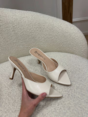Décolleté sabot “Luna” in ecopelle burro - Divine Follie