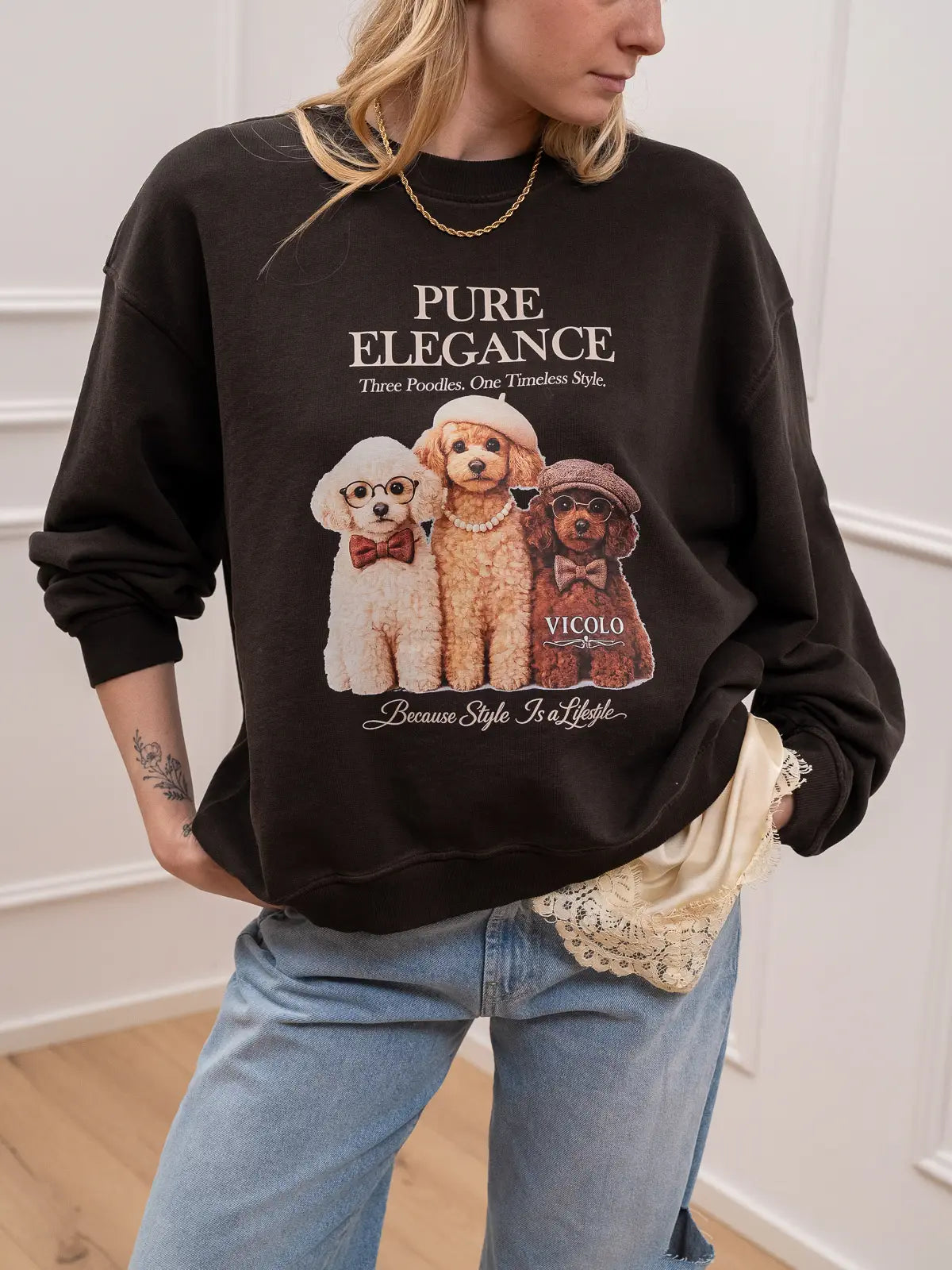 Felpa Pure Elegance moro - Vicolo