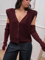 Gilet vino con manicotti - HaveOne