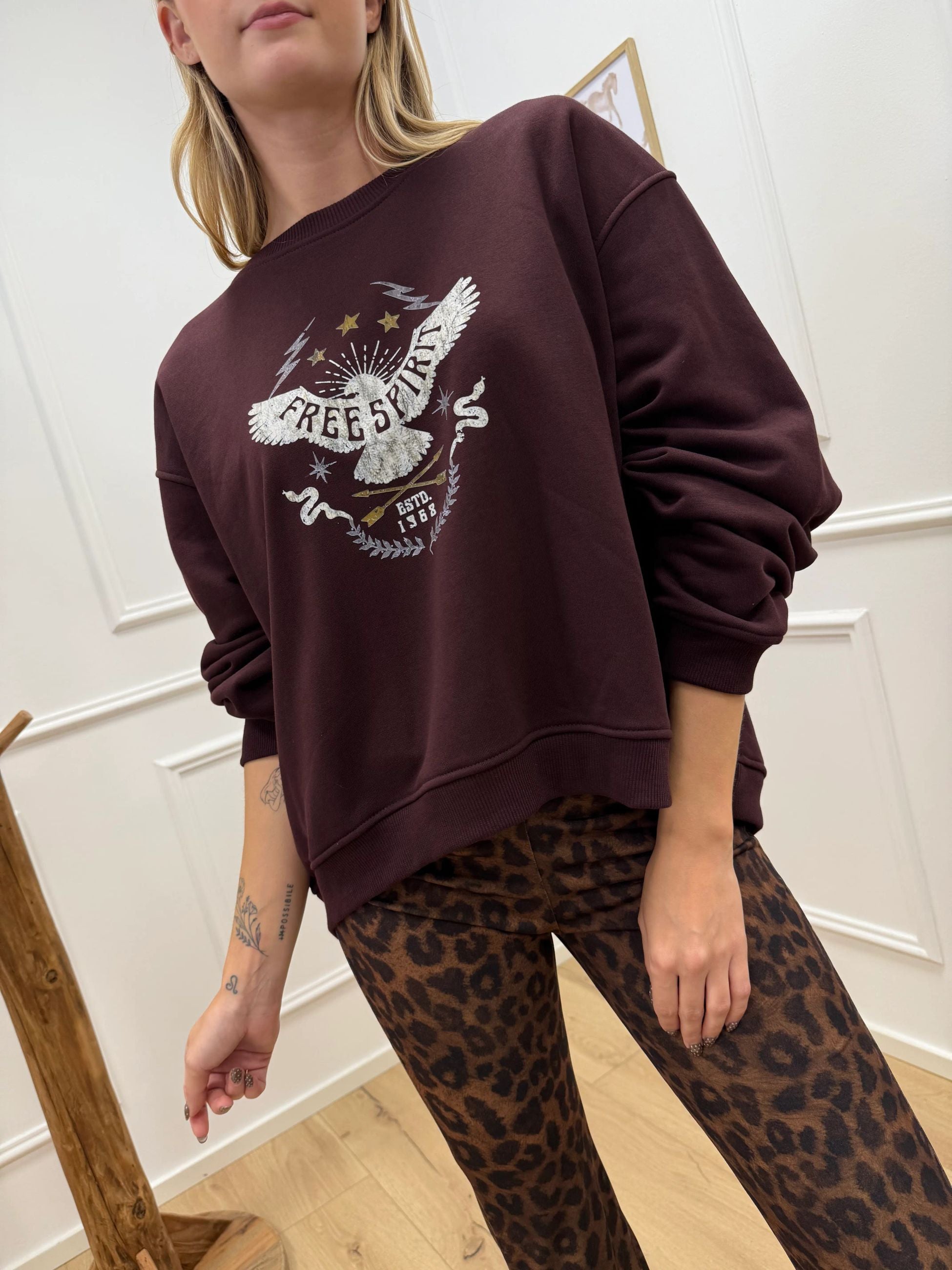 Felpa bordeaux Free Spirit - Vicolo