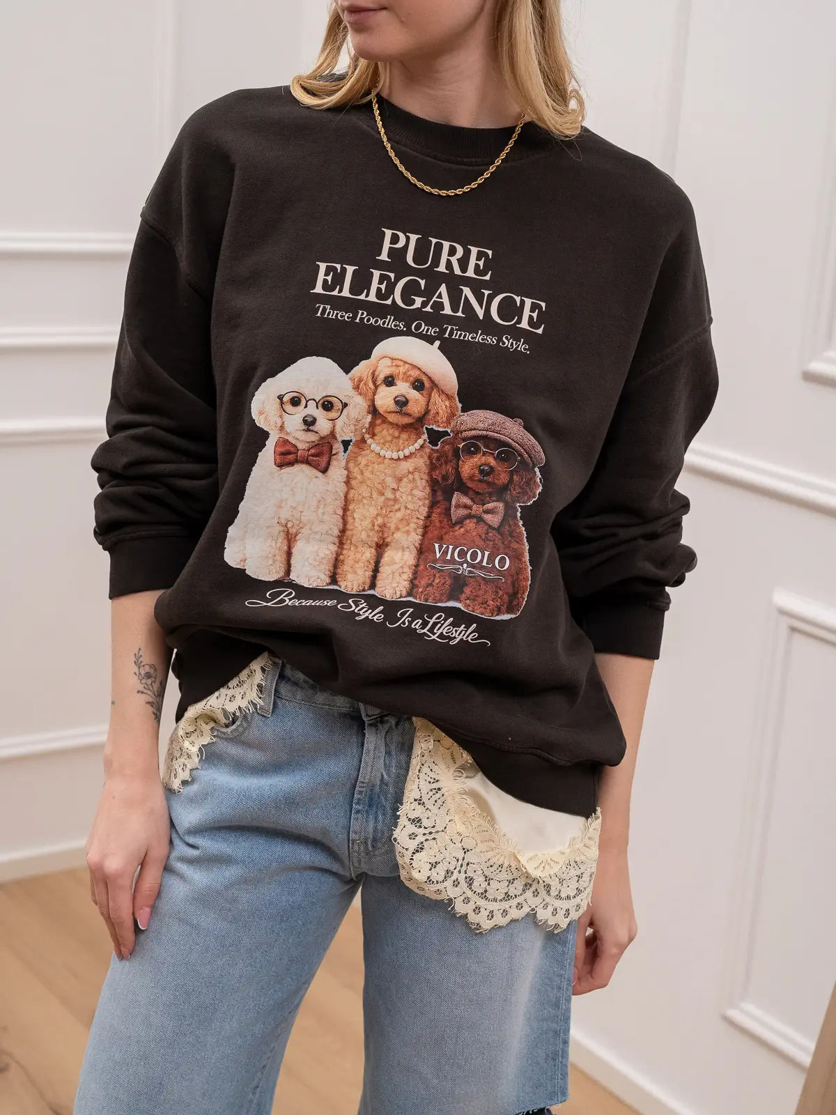 Felpa Pure Elegance moro - Vicolo
