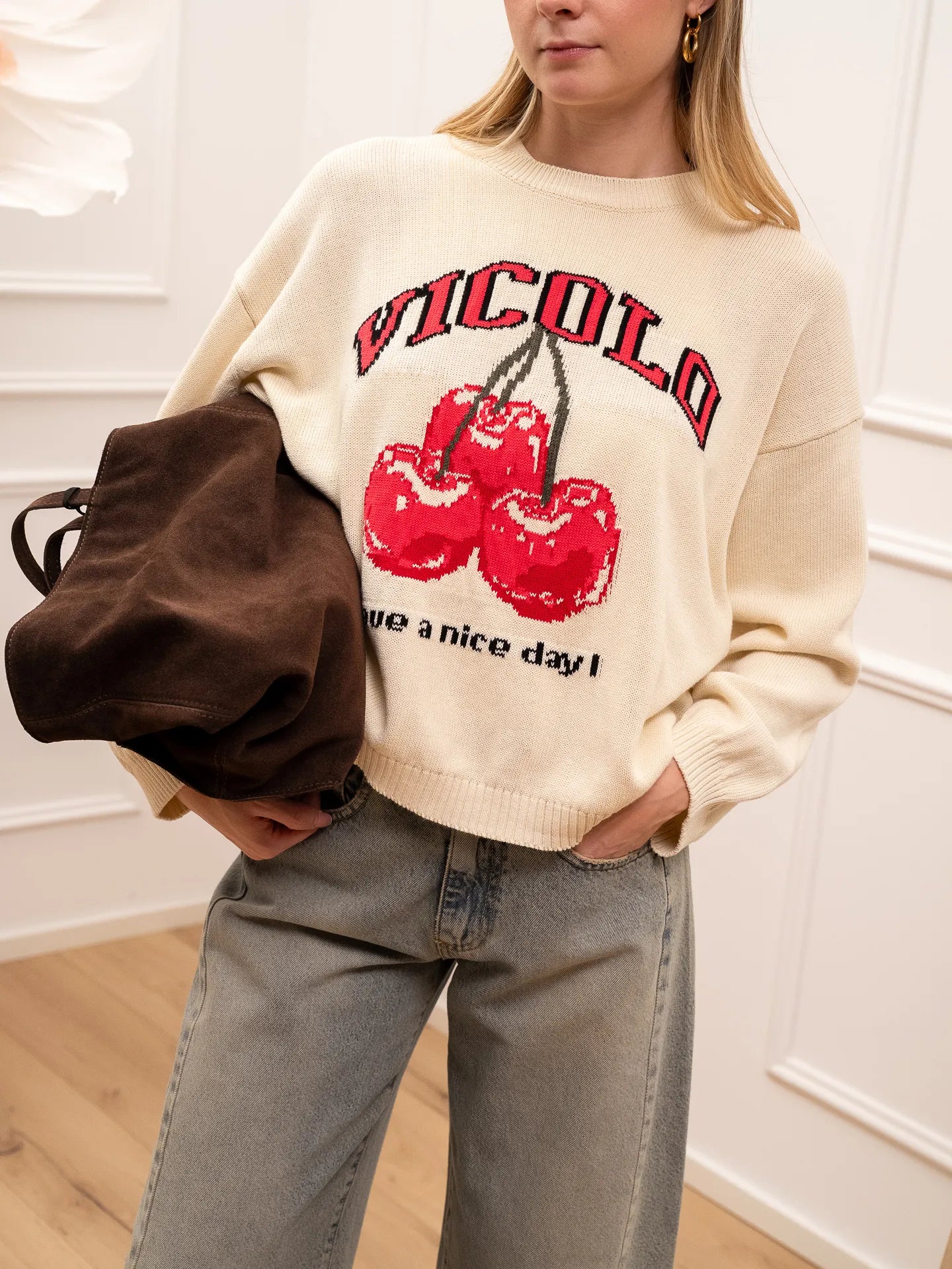 Maglia burro logo cherry - Vicolo